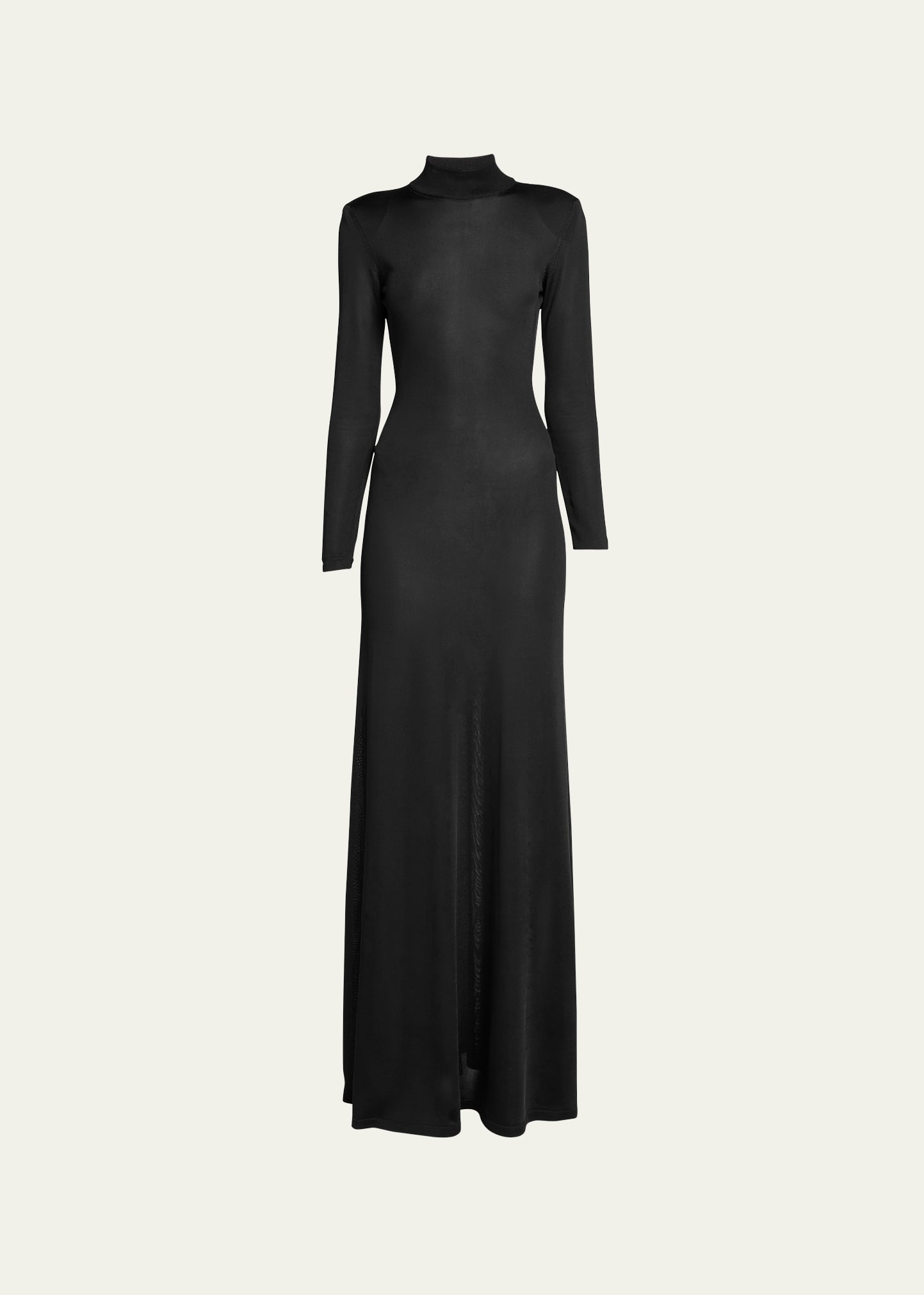 Shop Tom Ford Slinky Backless Gown In Black