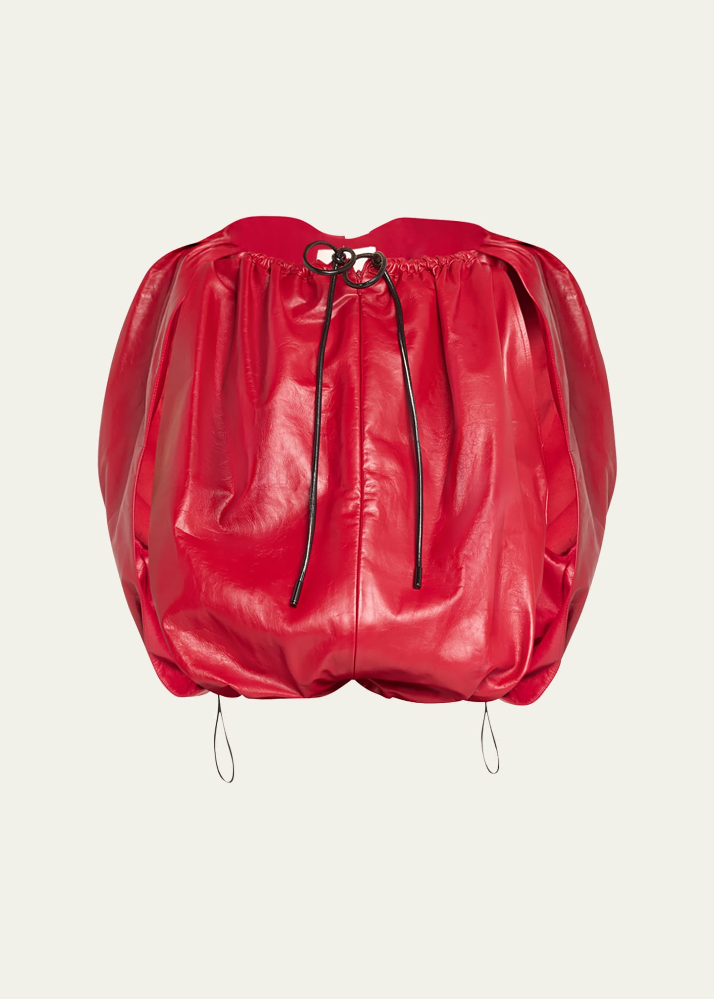 Shop 3.1 Phillip Lim / フィリップ リム Drawcord Leather Cocoon Top In Red
