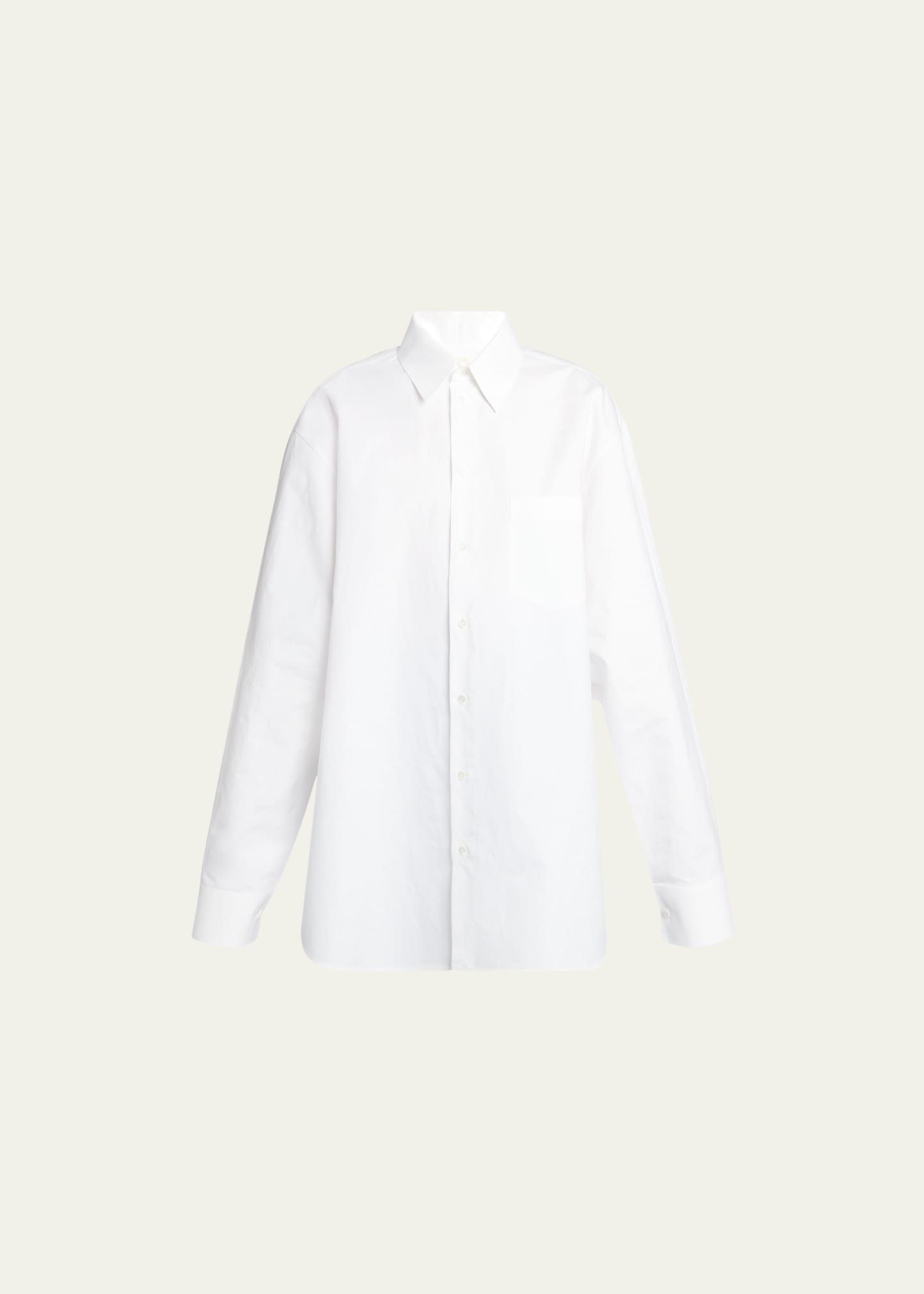 Marni Under-sleeve Button Down Over Shirt In Lily/white