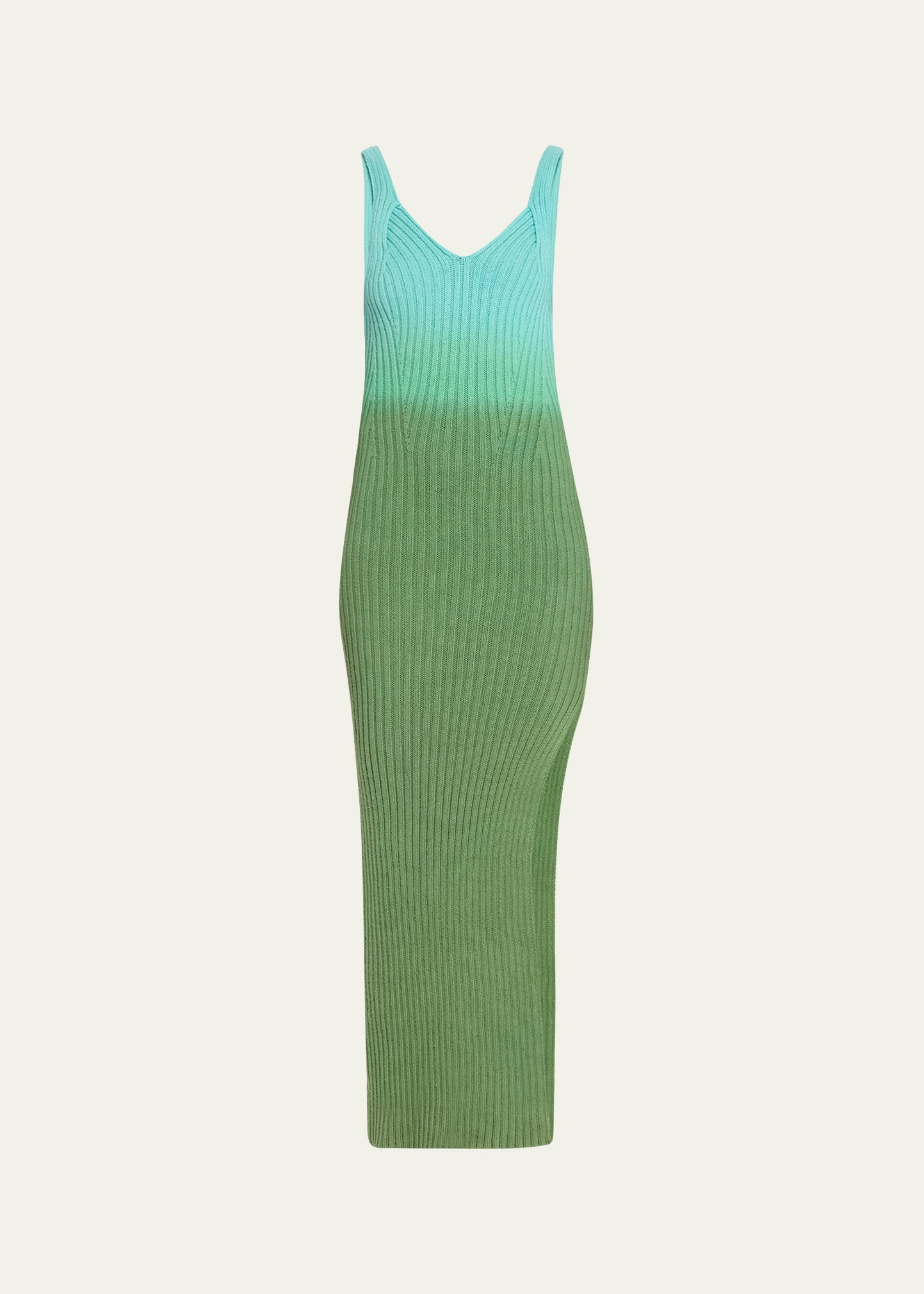 Sophie Tie-Dye Ribbed Body-Con Cashmere Dress