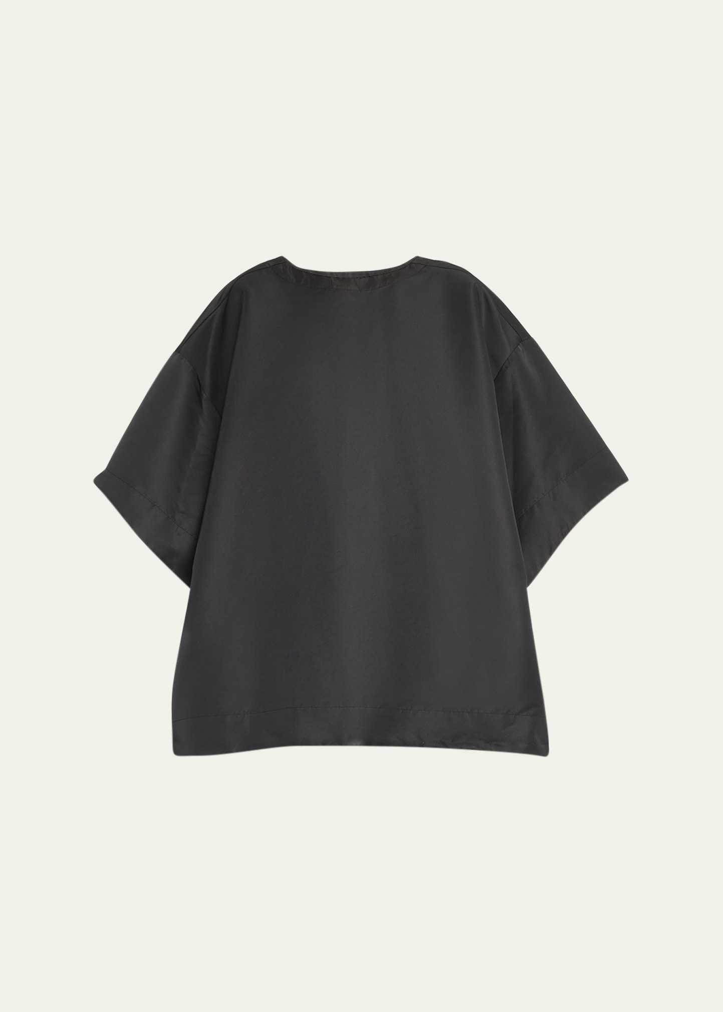 Puppets And Puppets Sculpt Boxy Tunic Top In Black