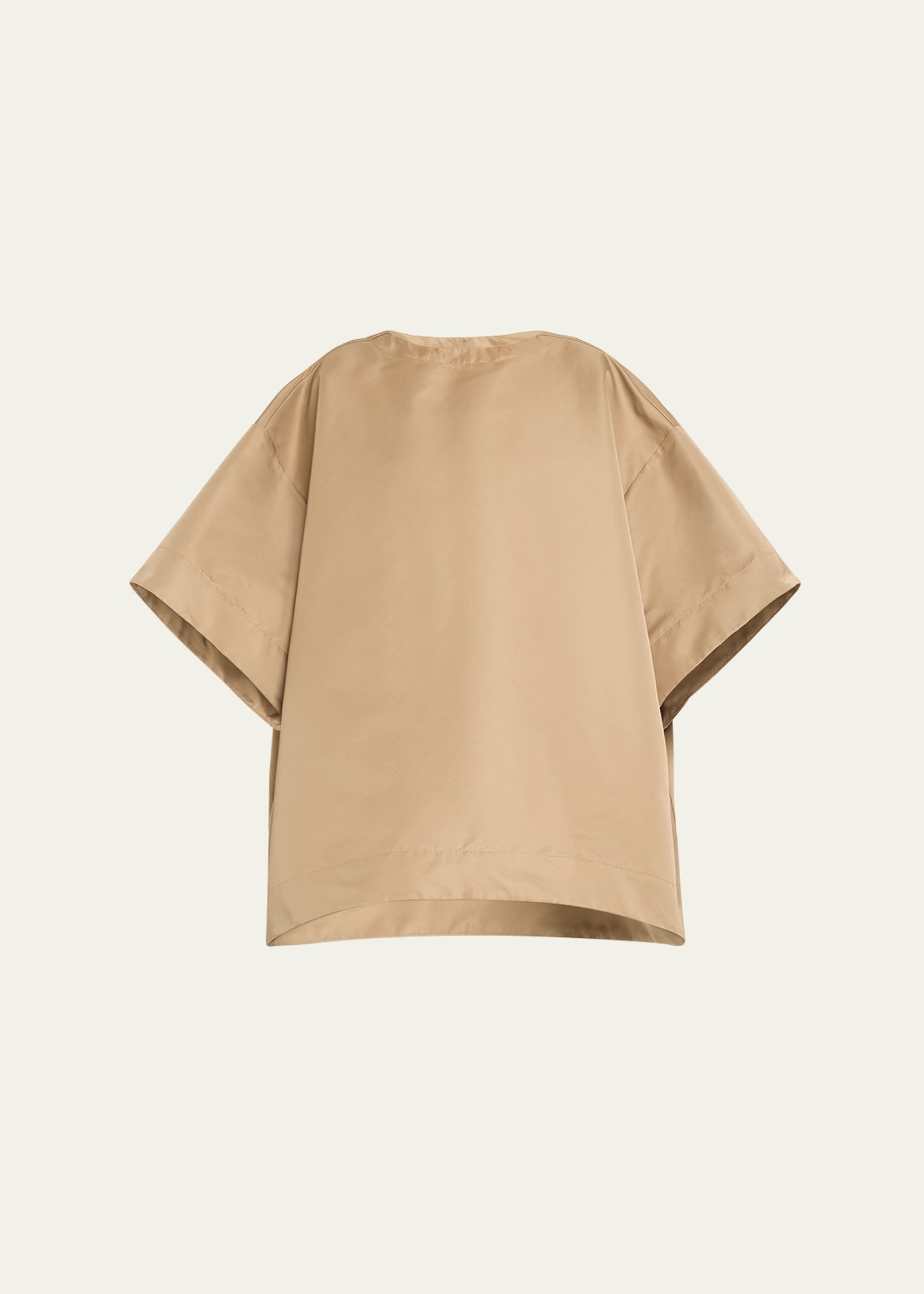 Puppets And Puppets Sculpt Boxy Tunic Top In Khaki
