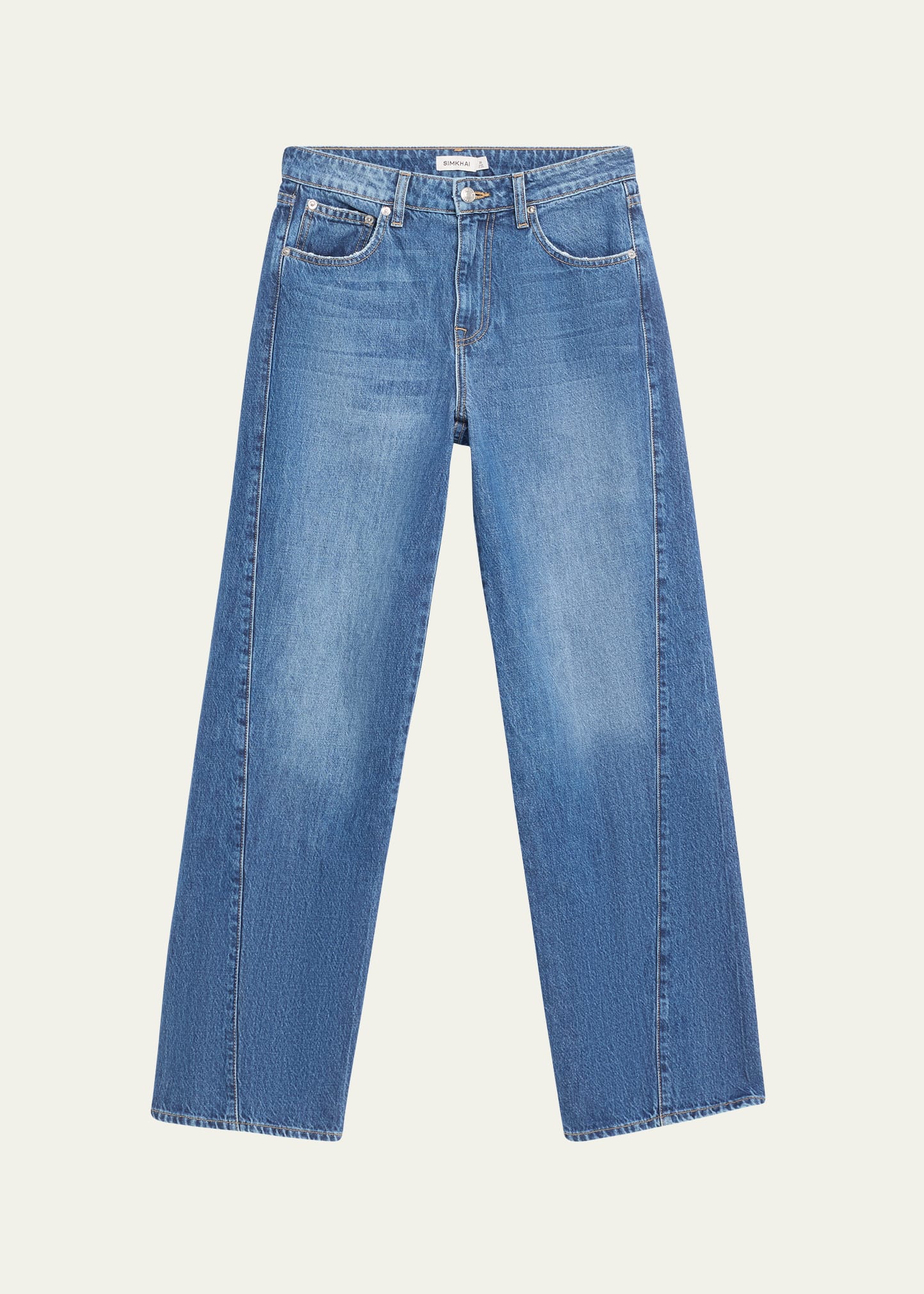 Simkhai Sawyer Relaxed Tapered Denim Jeans In Saltan