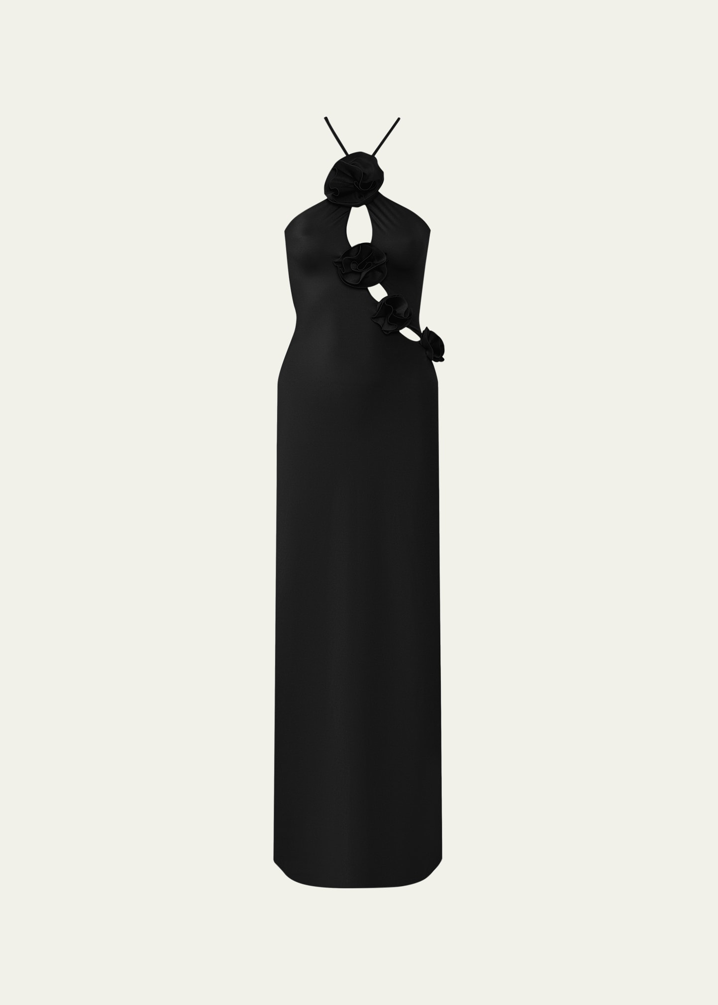 Shop Maygel Coronel Liri Cutout Halter Maxi Dress In Black