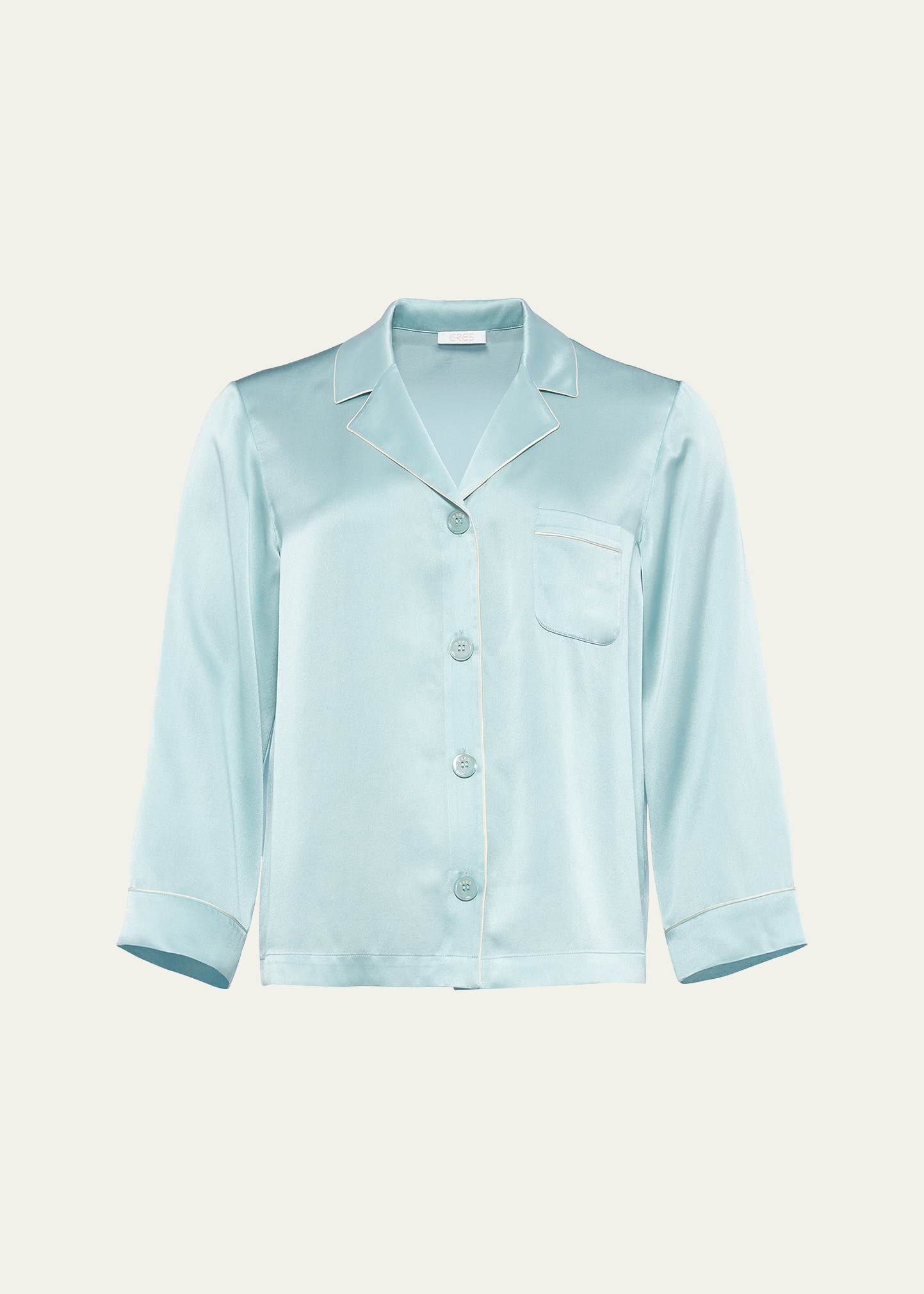Convive Button-Down Silk Pajama Shirt
