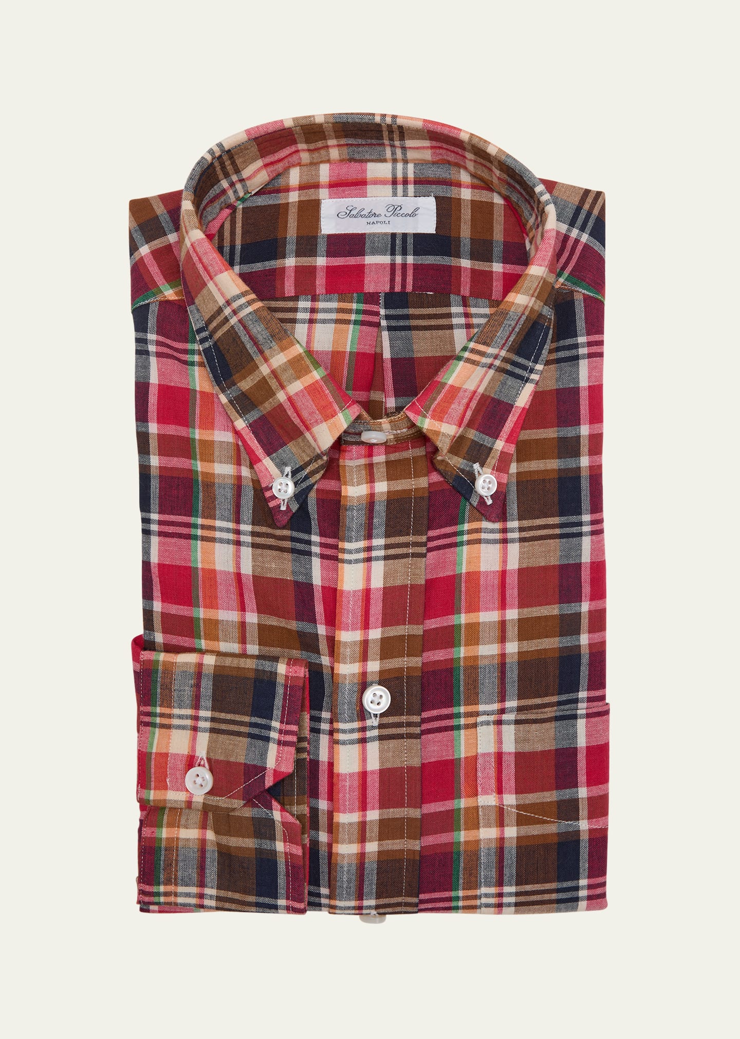 Men's Brooks Madras Check Casual Button-Down Shirt