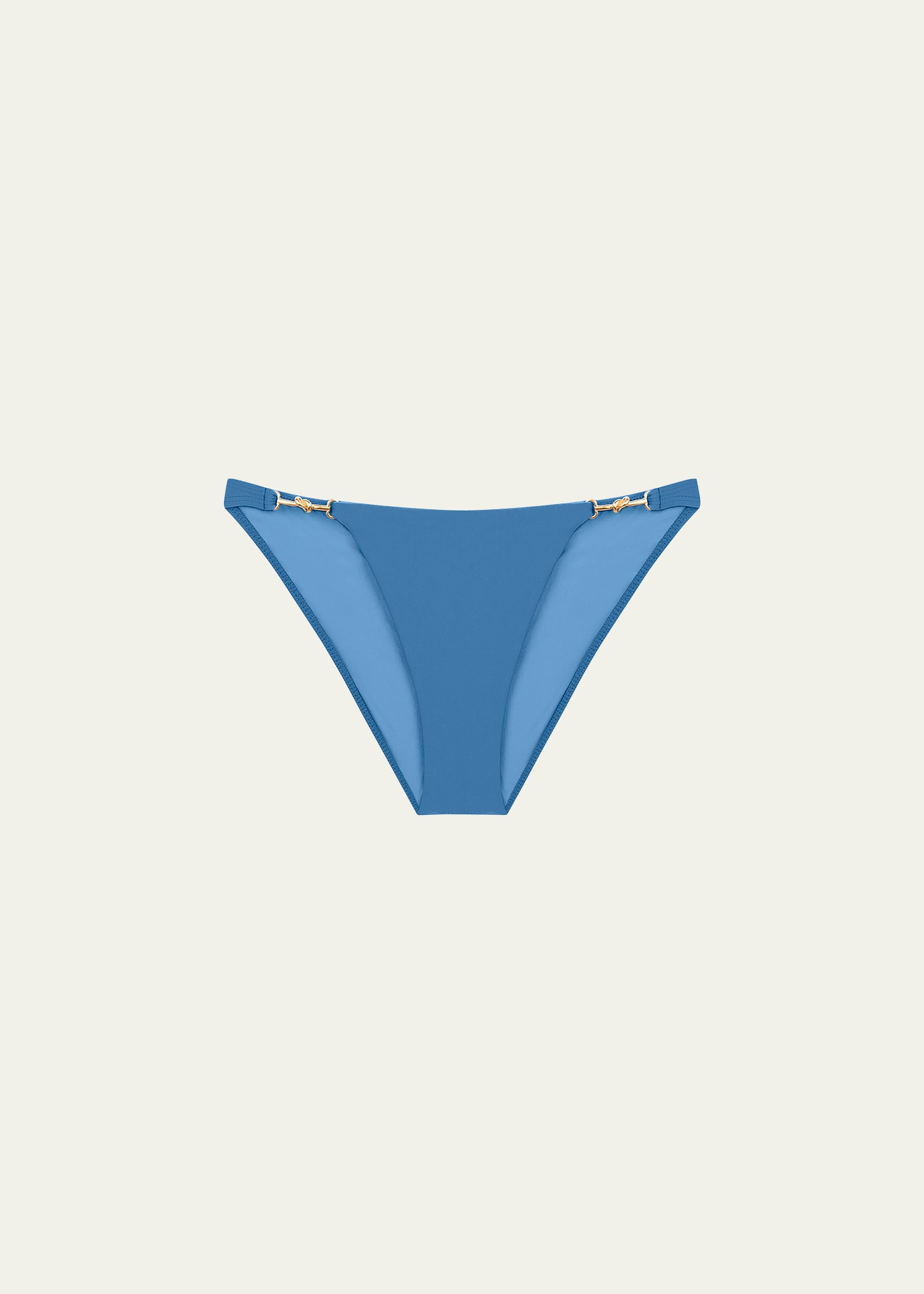 Vix Solid Cora Detail Full Bikini Bottoms In Cave