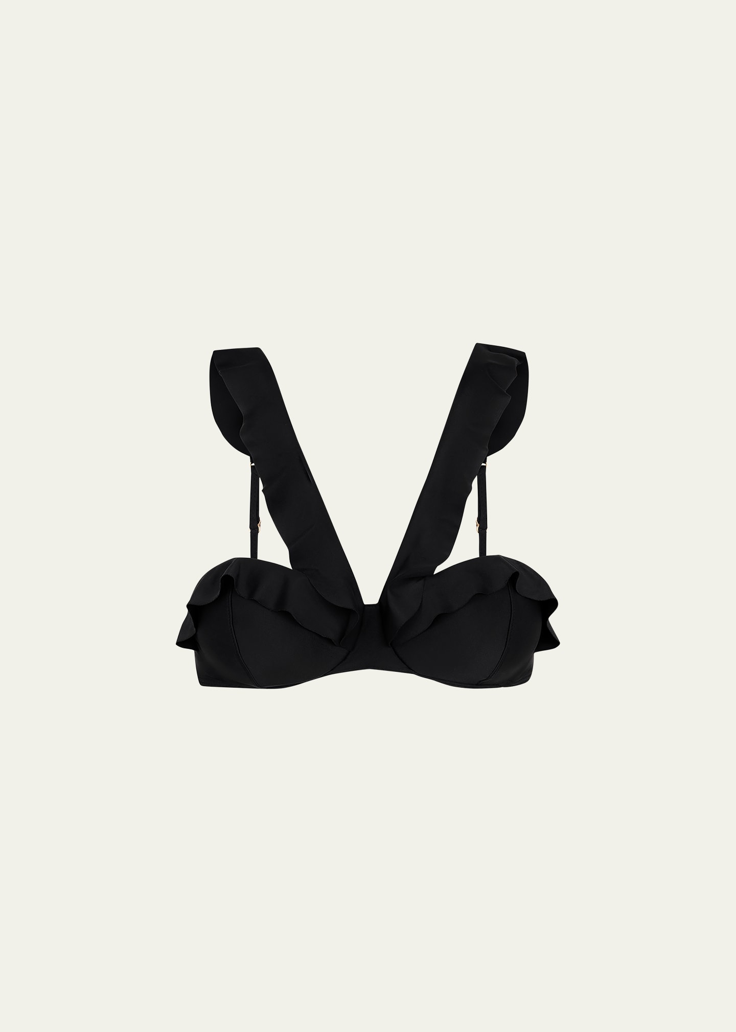 Shop Vix Solid Chris Bikini Top In Black