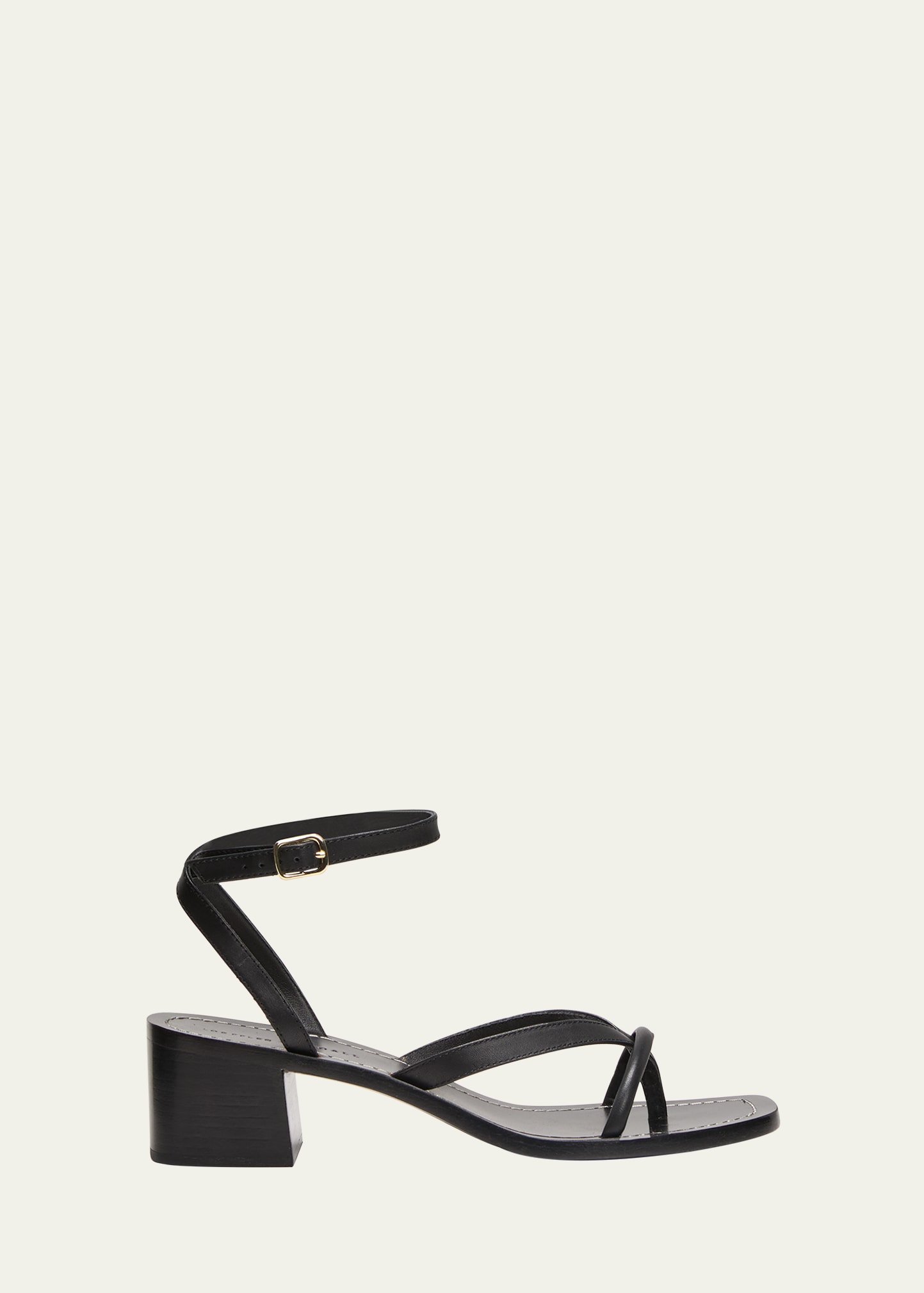 Eloise Leather Thong Ankle-Strap Sandals