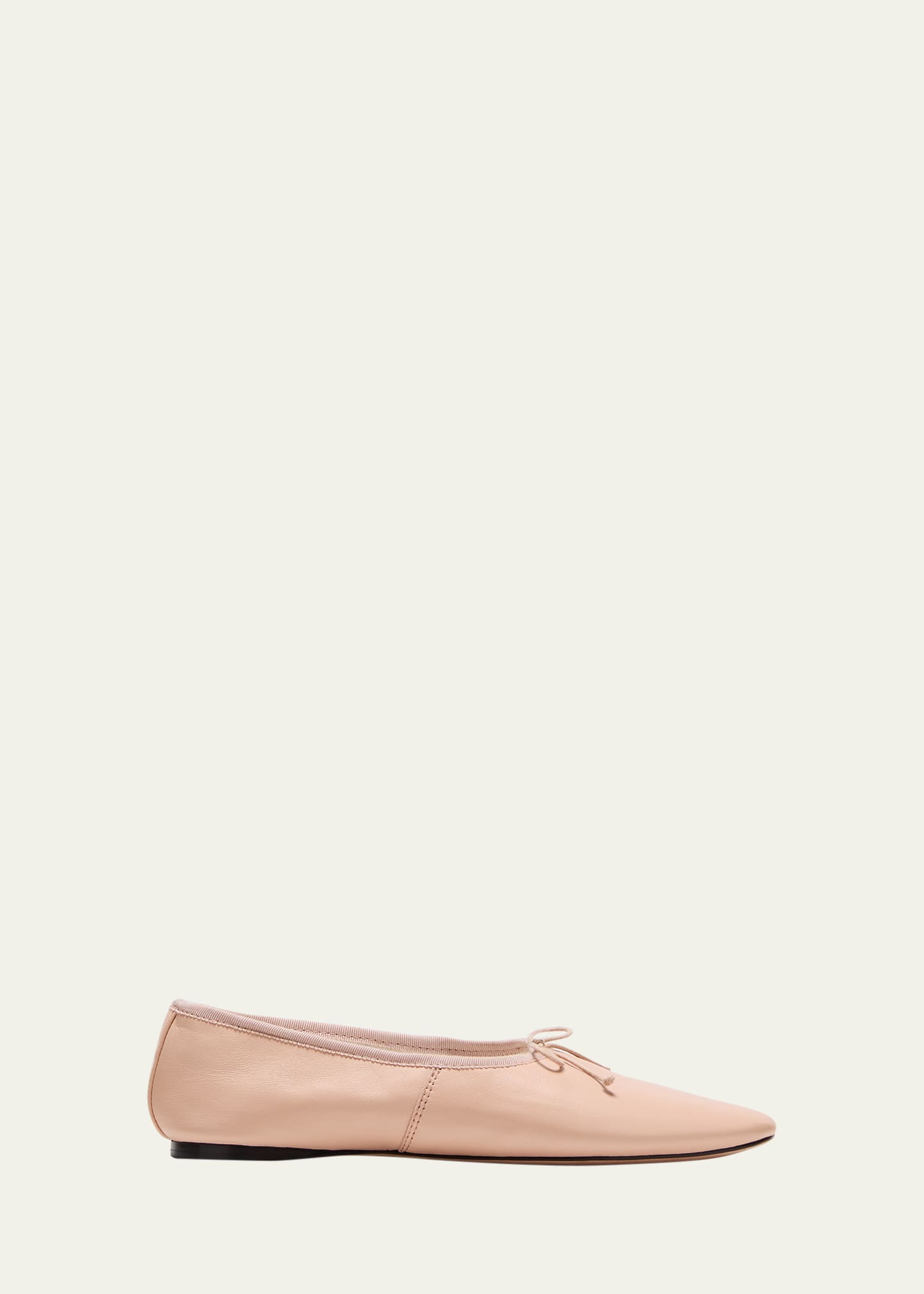 Landon Leather Bow Ballerina Flats