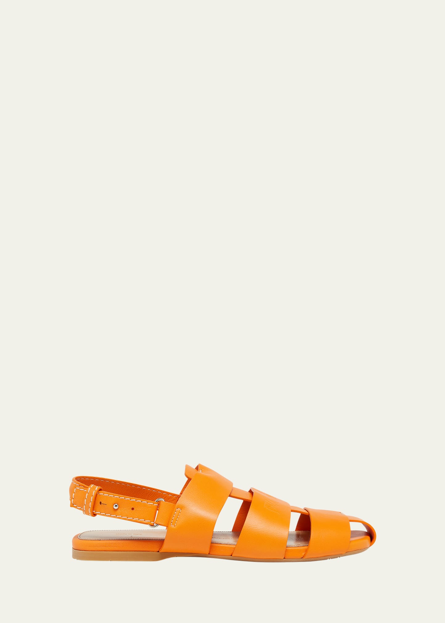 Jw Anderson Leather Slingback Fisherman Sandals In Orange