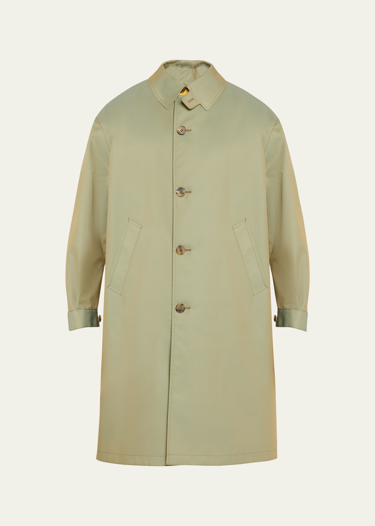 Cdg Homme Men's Macintosh Iridescent Gabardine Coat In 2 - Sax Beige