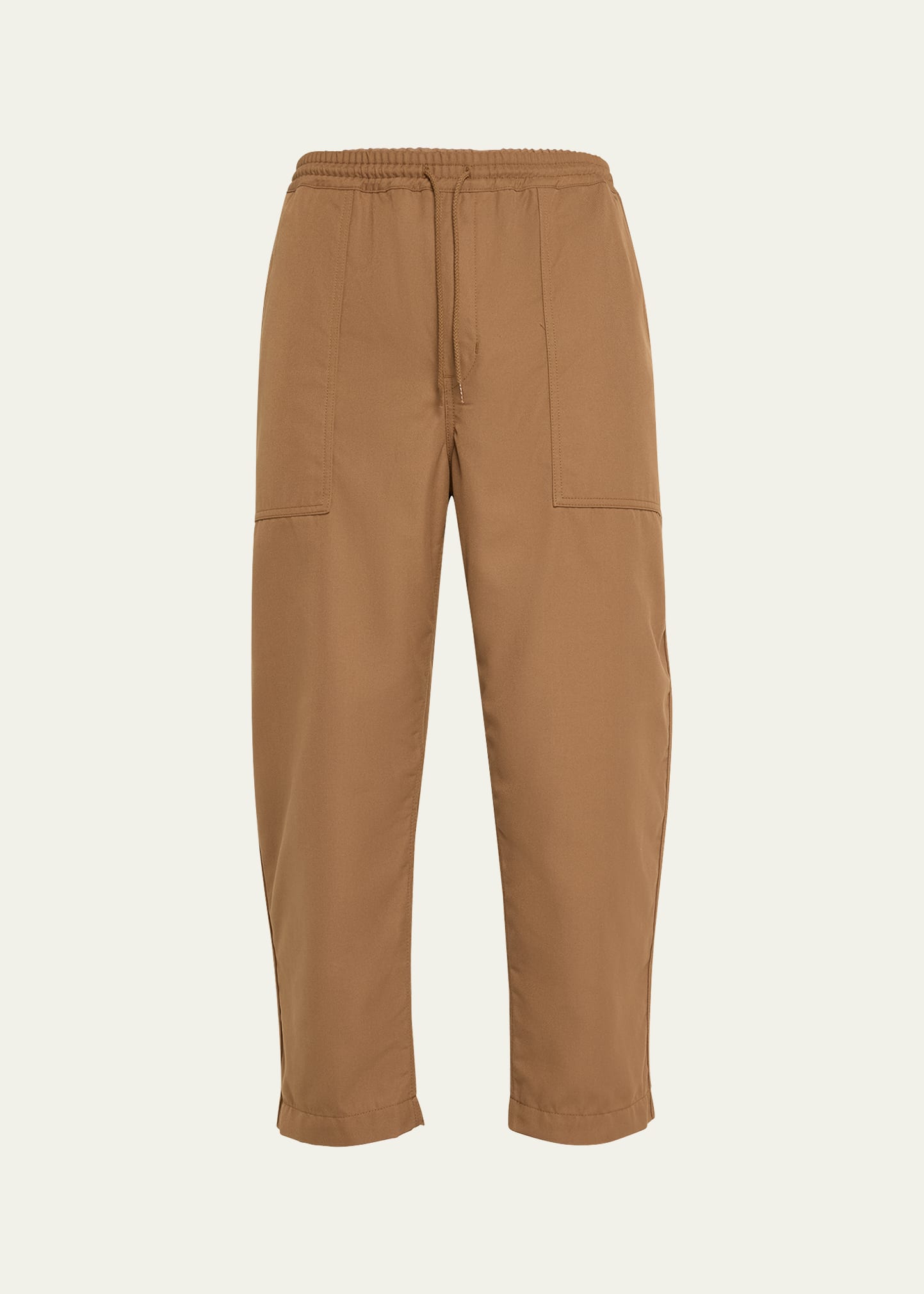 Men's Gabardine Patch-Pocket Drawstring Pants