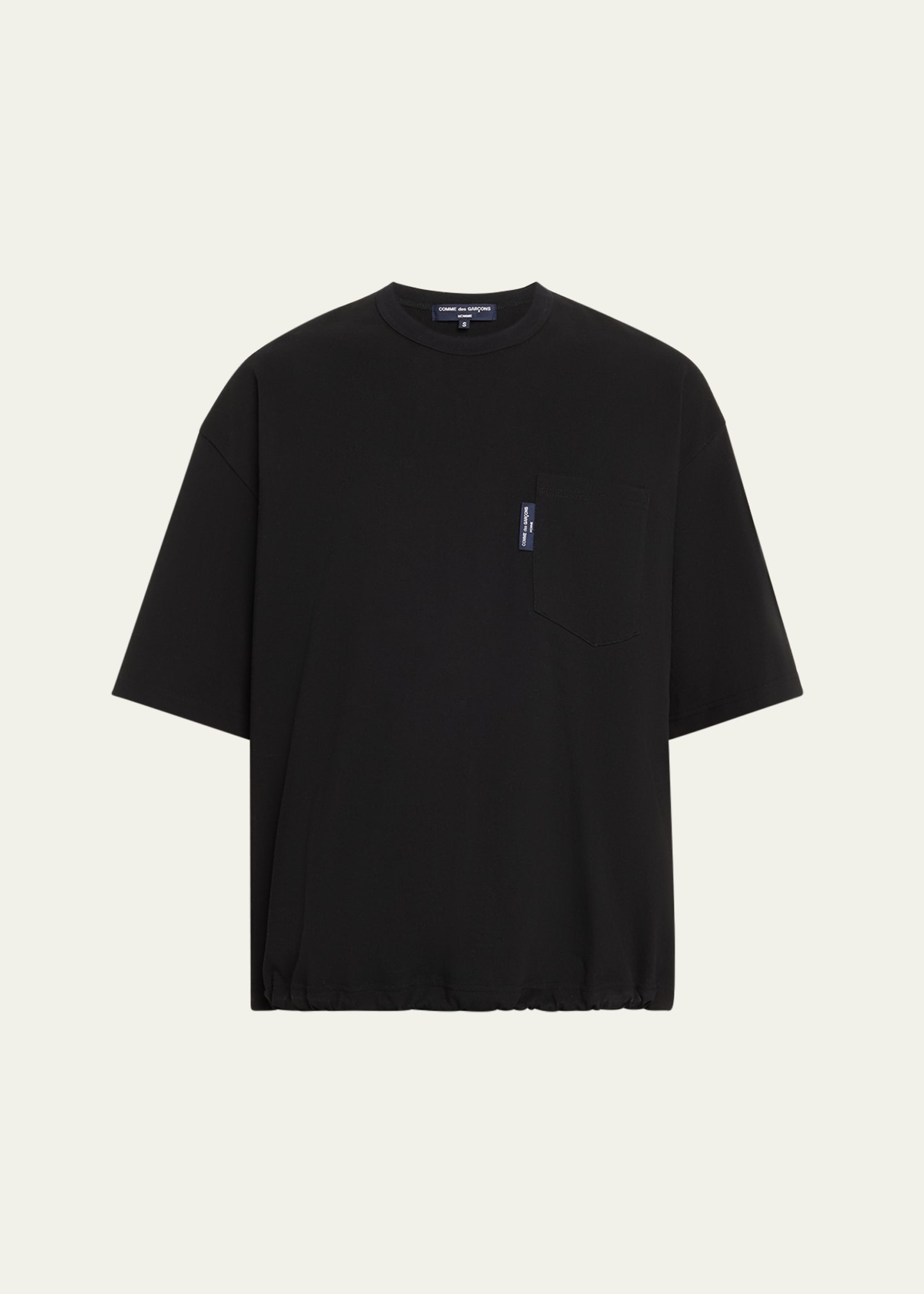 Cdg Homme Men's Elastic-waist Jersey T-shirt In 1 - Black