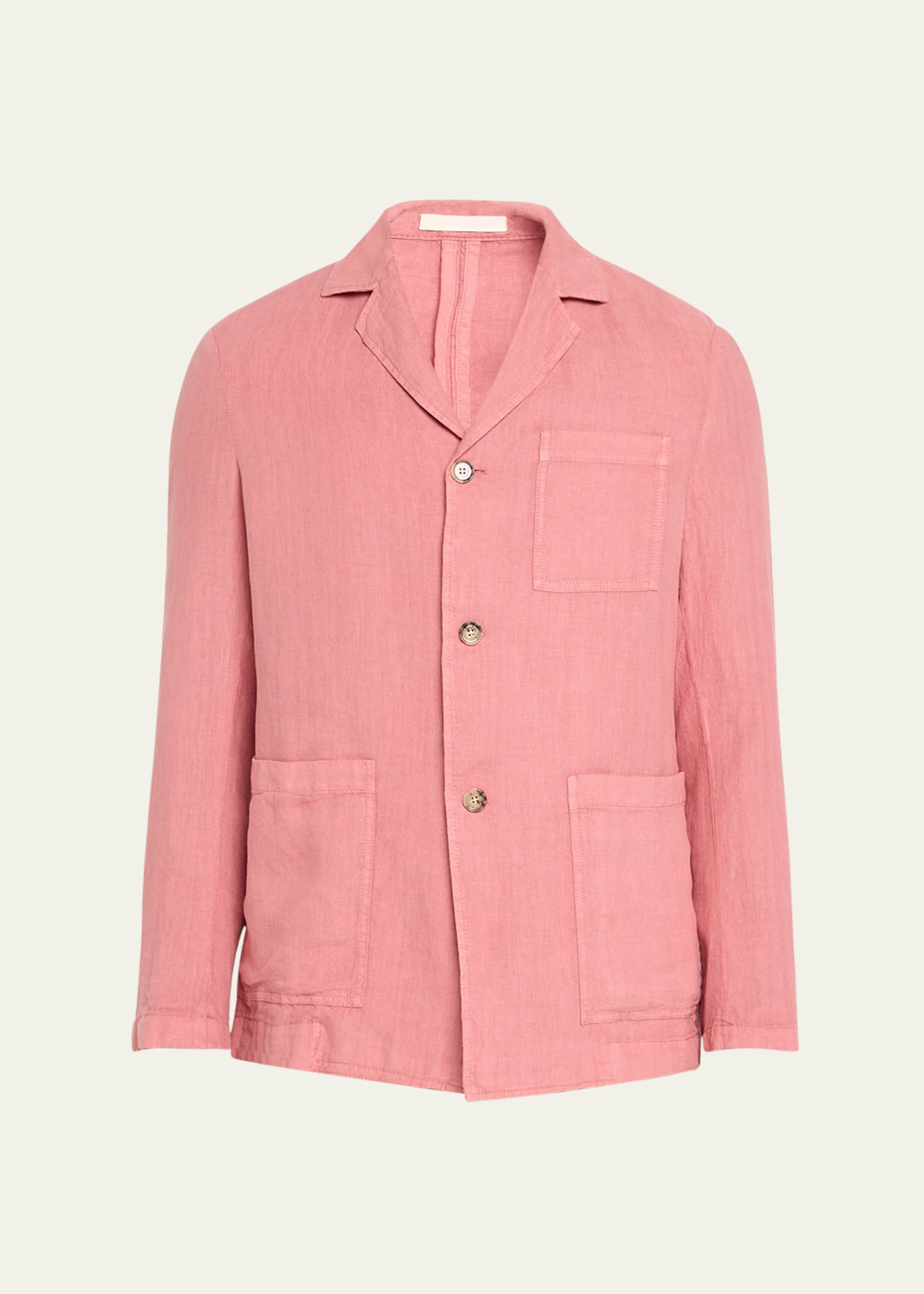 6223 B. Shop Men's Tailored Linen Jacket In Pink