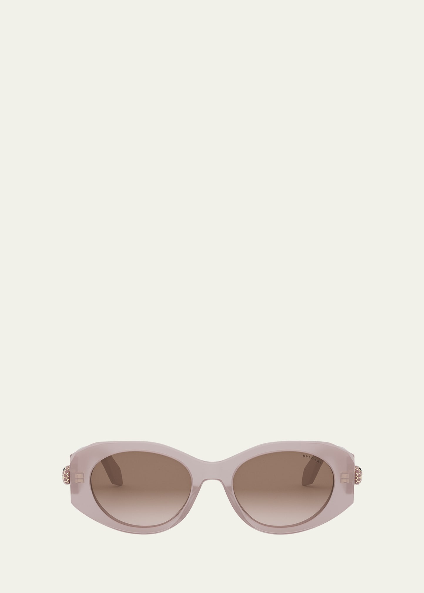 Shop Bvlgari Serpenti Oval Sunglasses In Spk/brng