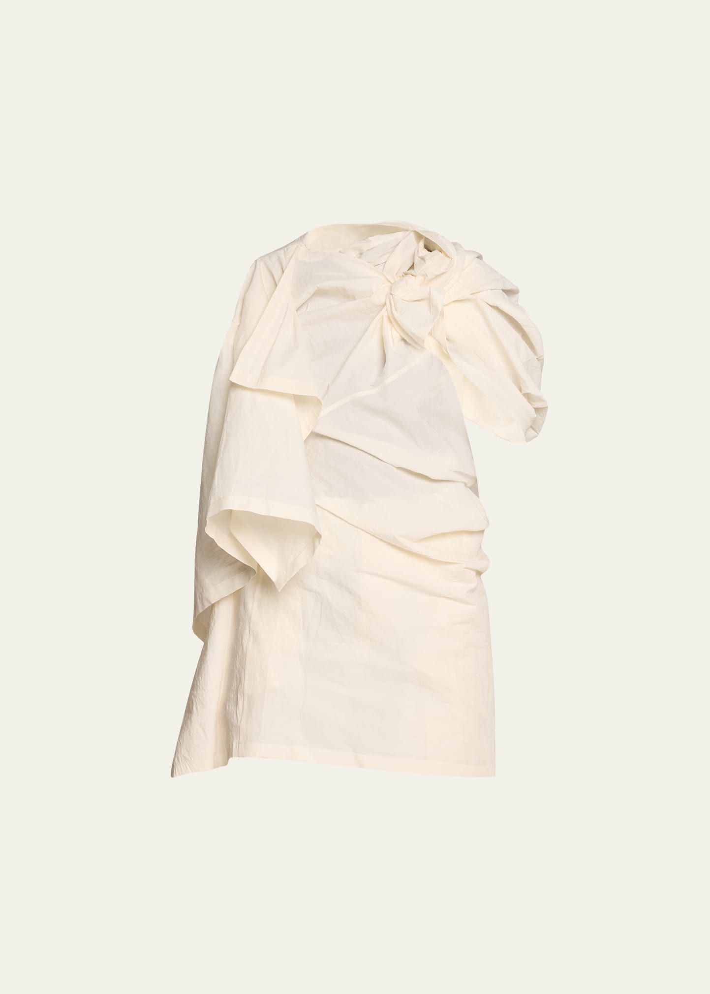 Shop Issey Miyake Twisted Woven Tunic In White