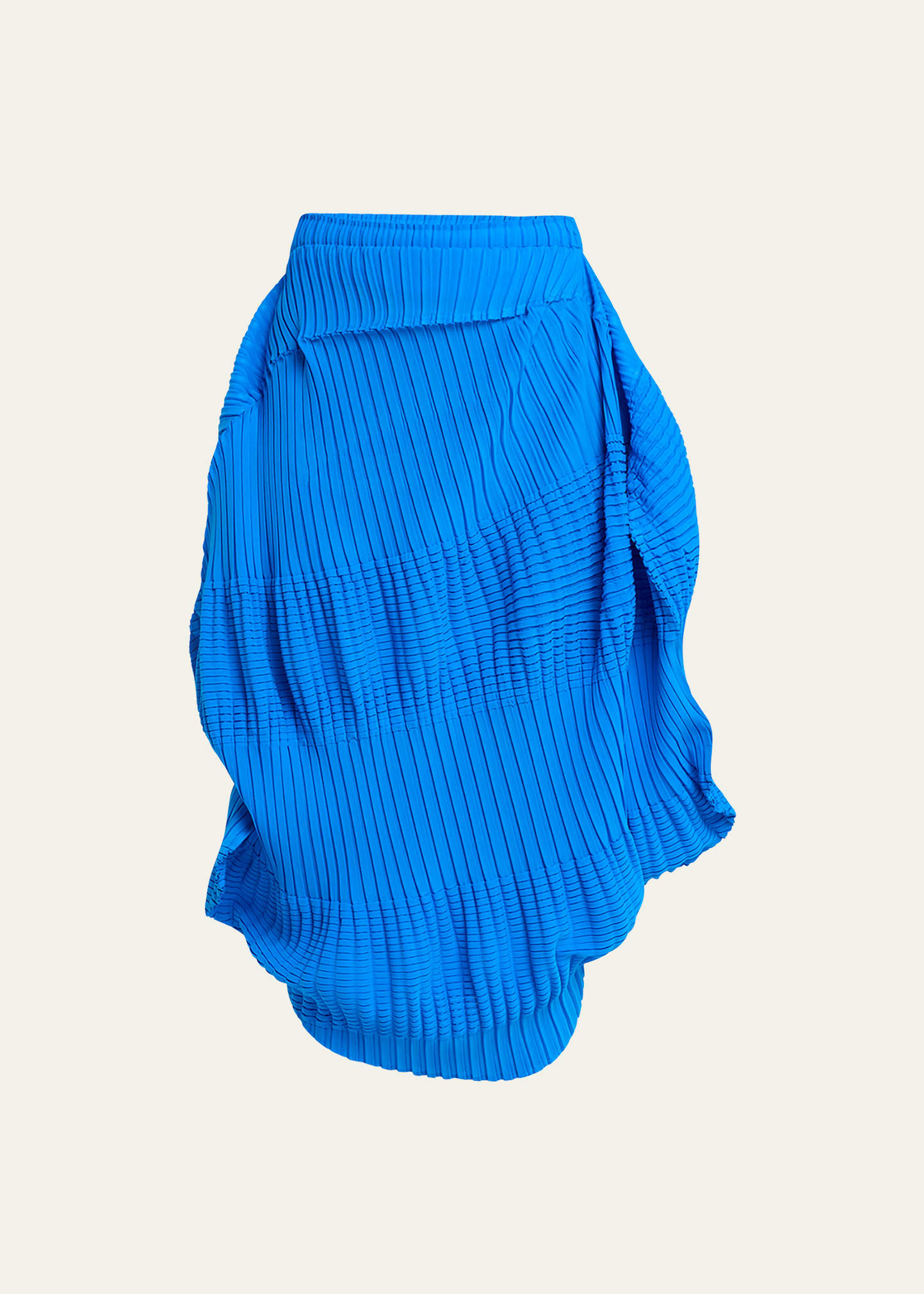 Shop Issey Miyake Aerate Pleats Midi Skirt In Blue