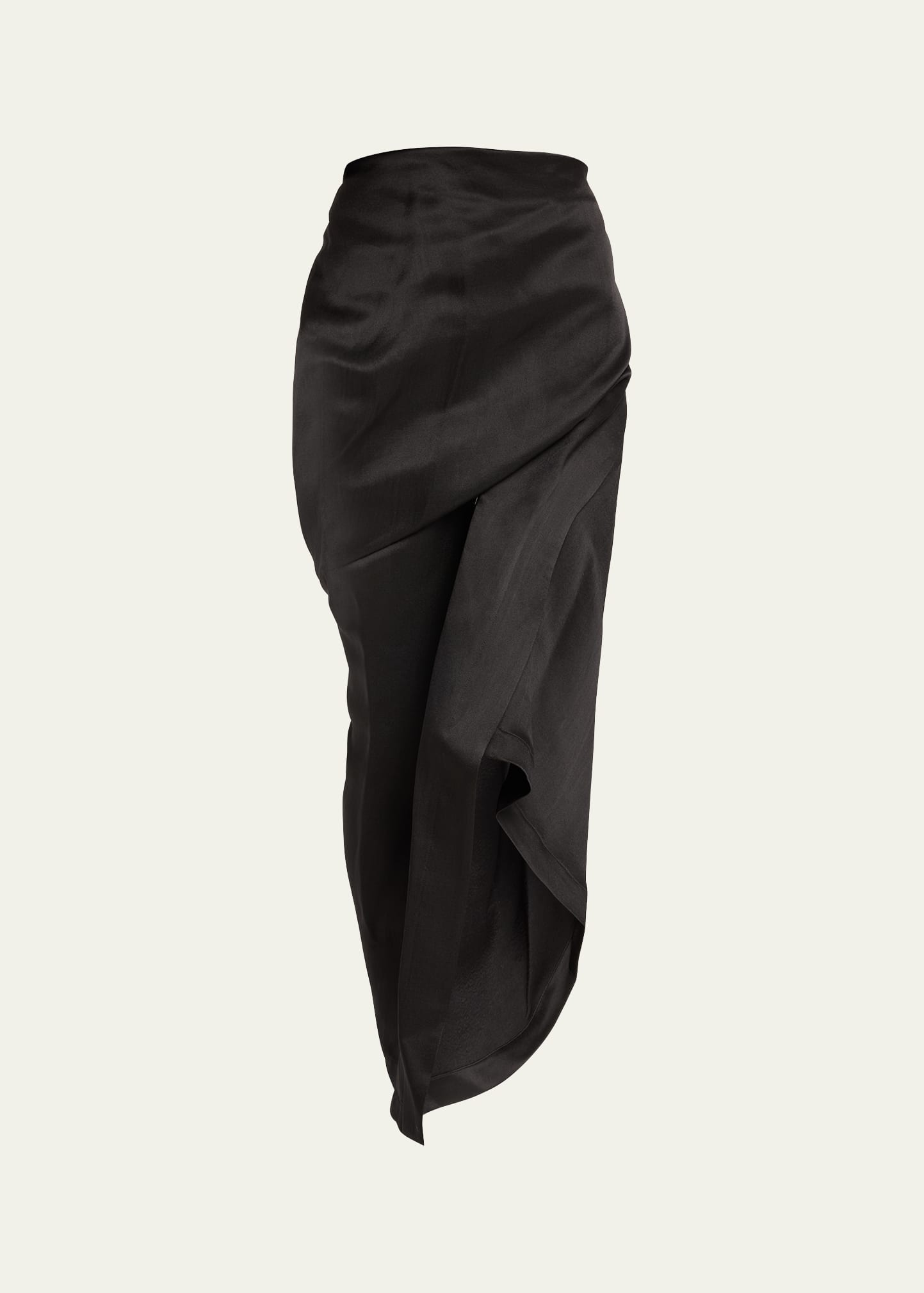 Issey Miyake Enveloping Asymmetric Draped Skirt In Black