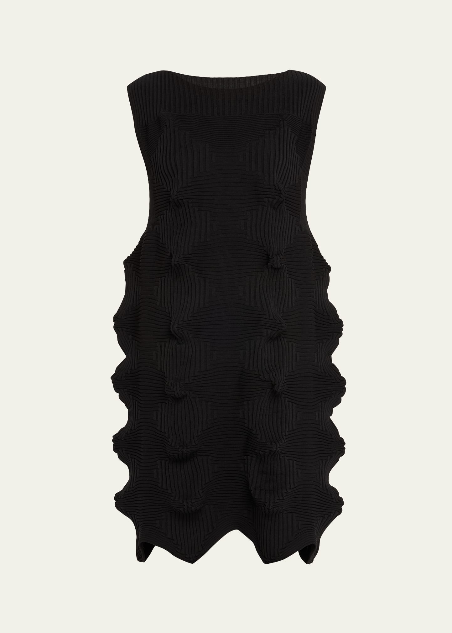 Shop Issey Miyake Linkage 3-d Knit Dress In Black