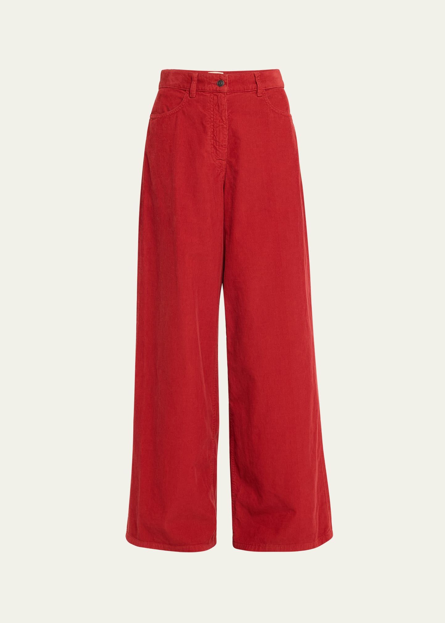 The Row Chan High-rise Wide-leg Jeans In Red