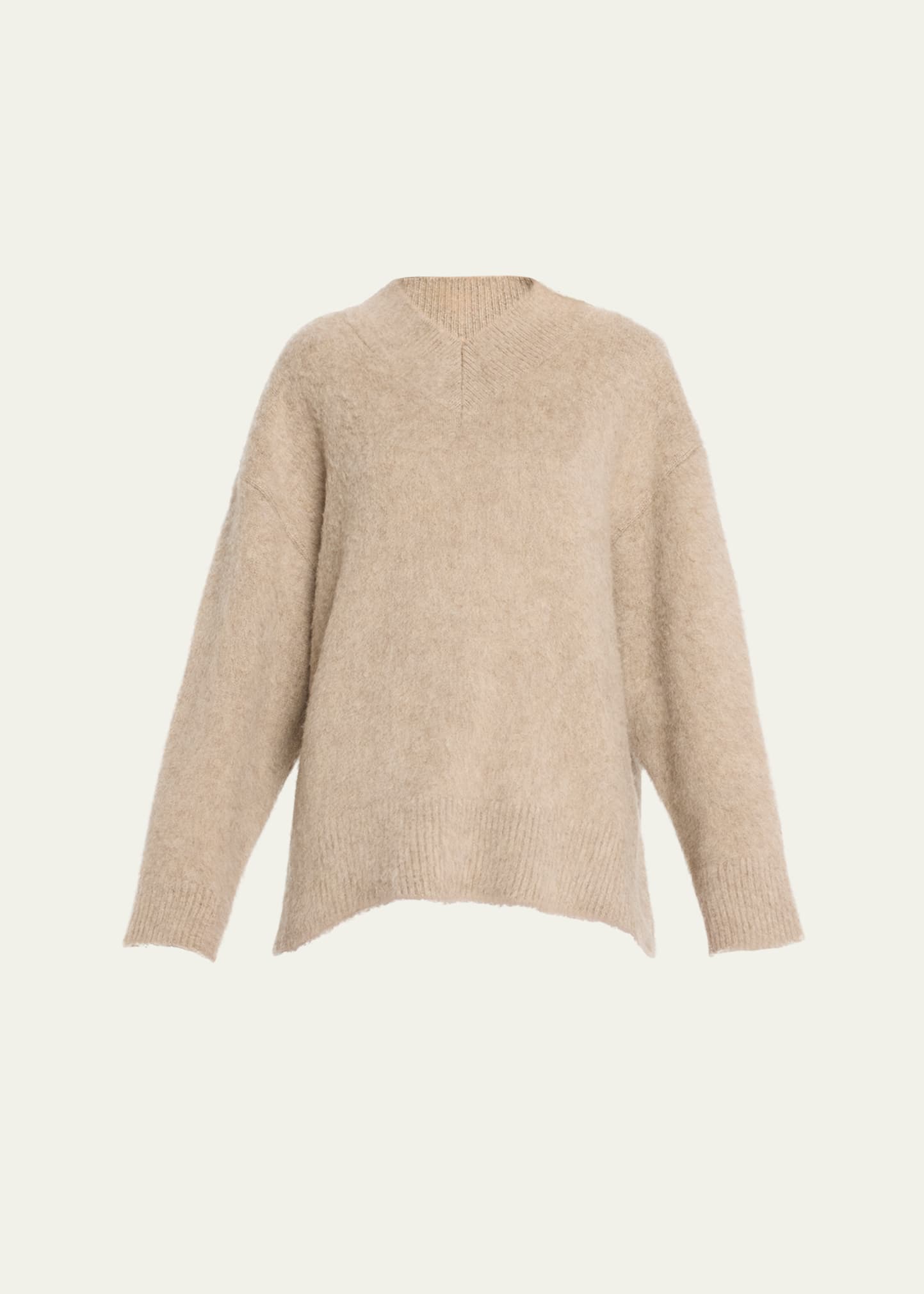 The Row Fayette Cashmere V-neck Sweater In Taupe