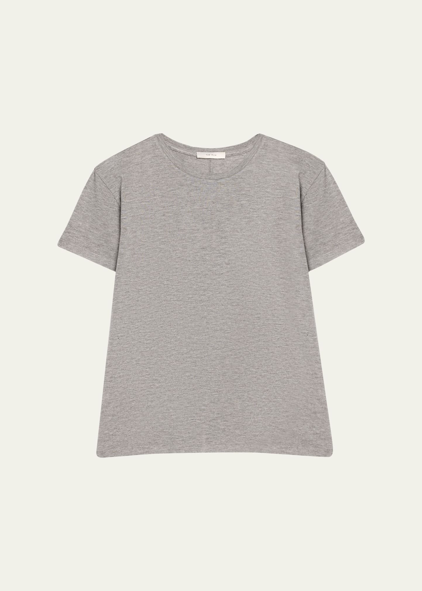 Shop The Row Niteroi Wool T-shirt In Light Grey