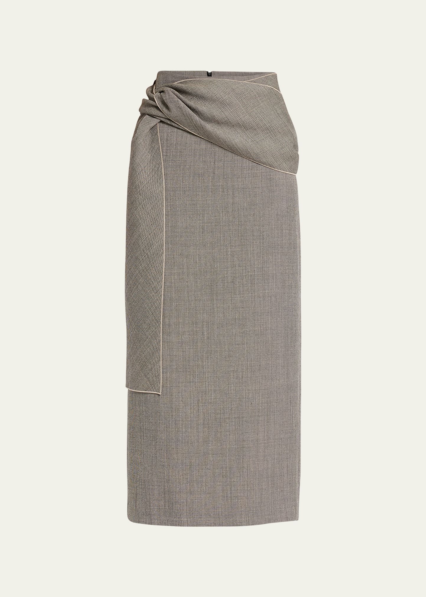 Shop The Row Laz Maxi Skirt With Knot Detail In Black/white