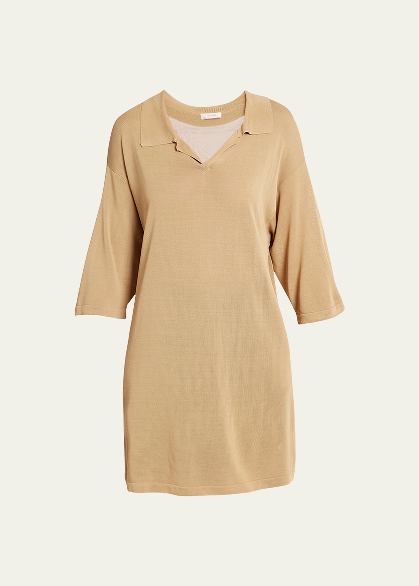 Shop The Row Kenna Long Collared Top In Light Amber