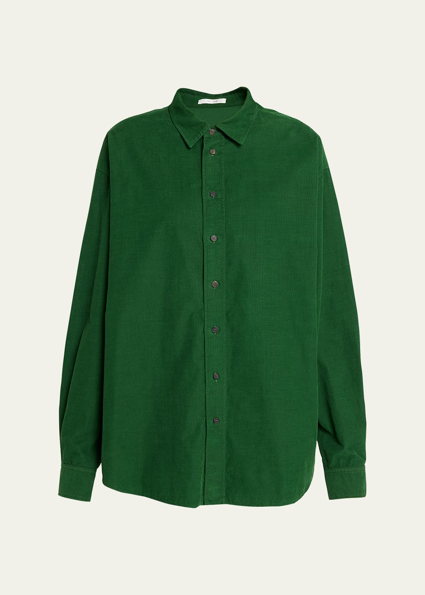 Shop The Row Penna Oversized Shirt Jacket In Pine Green