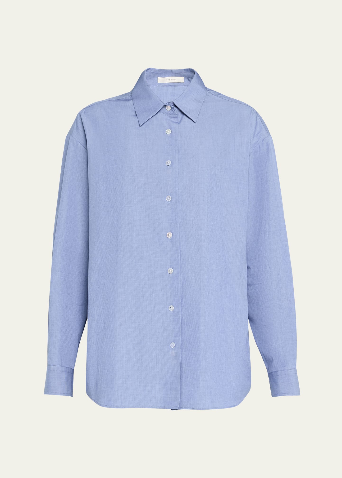 Shop The Row Attica Oversized Button Down Shirt In Oxford Blue