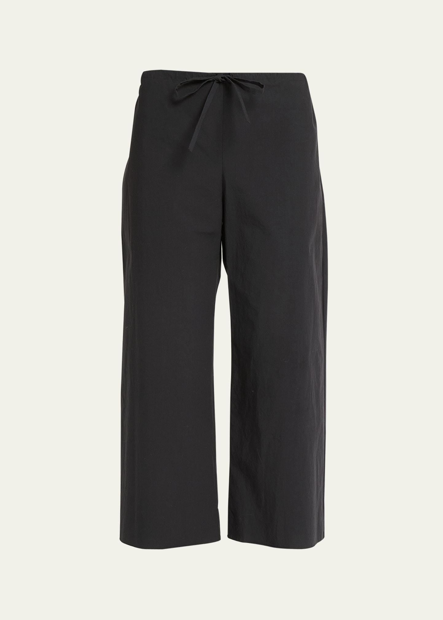 The Row Jubin Drawstring Cropped Pants In Black