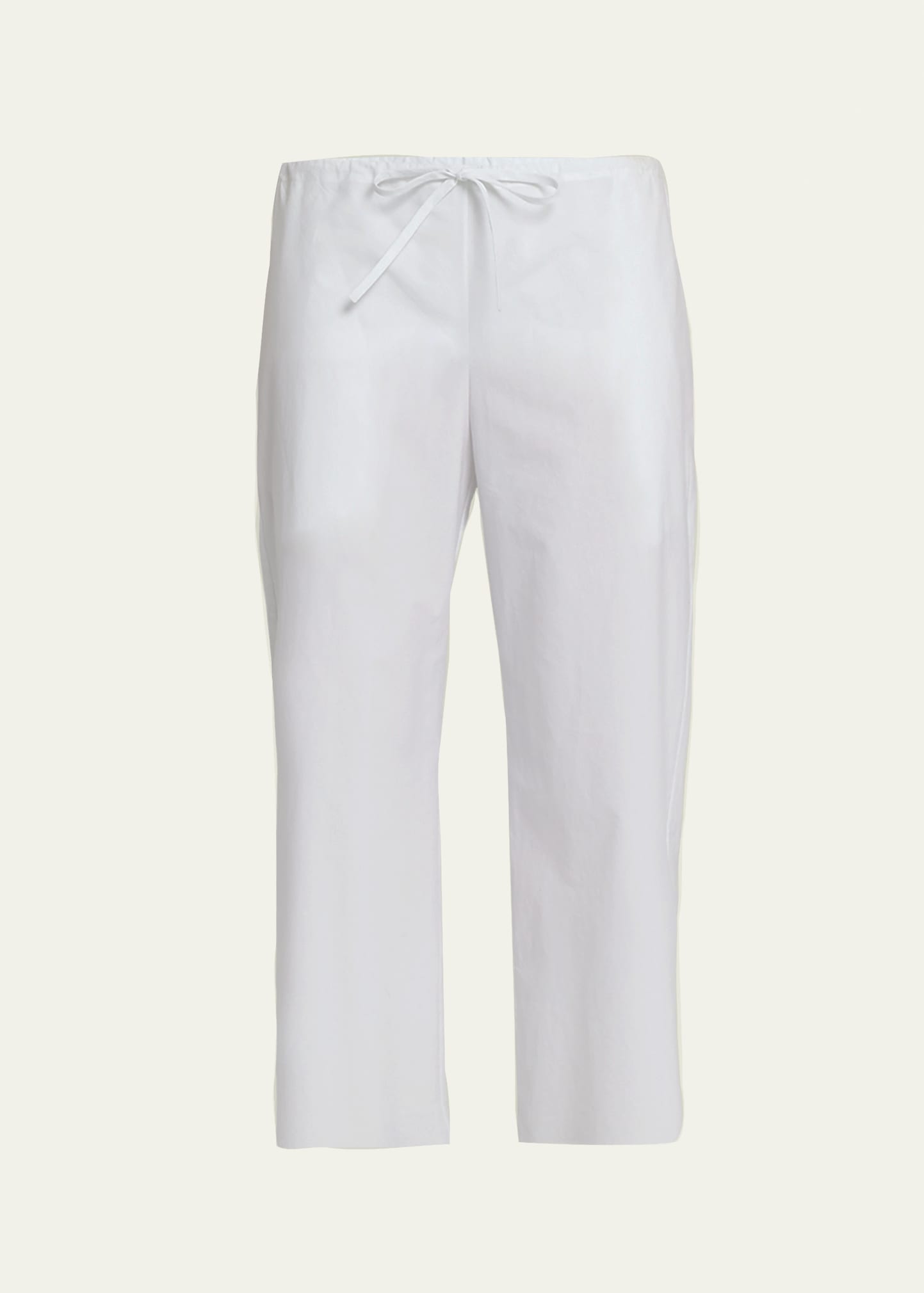 The Row Jubin Drawstring Cropped Pants In Off White