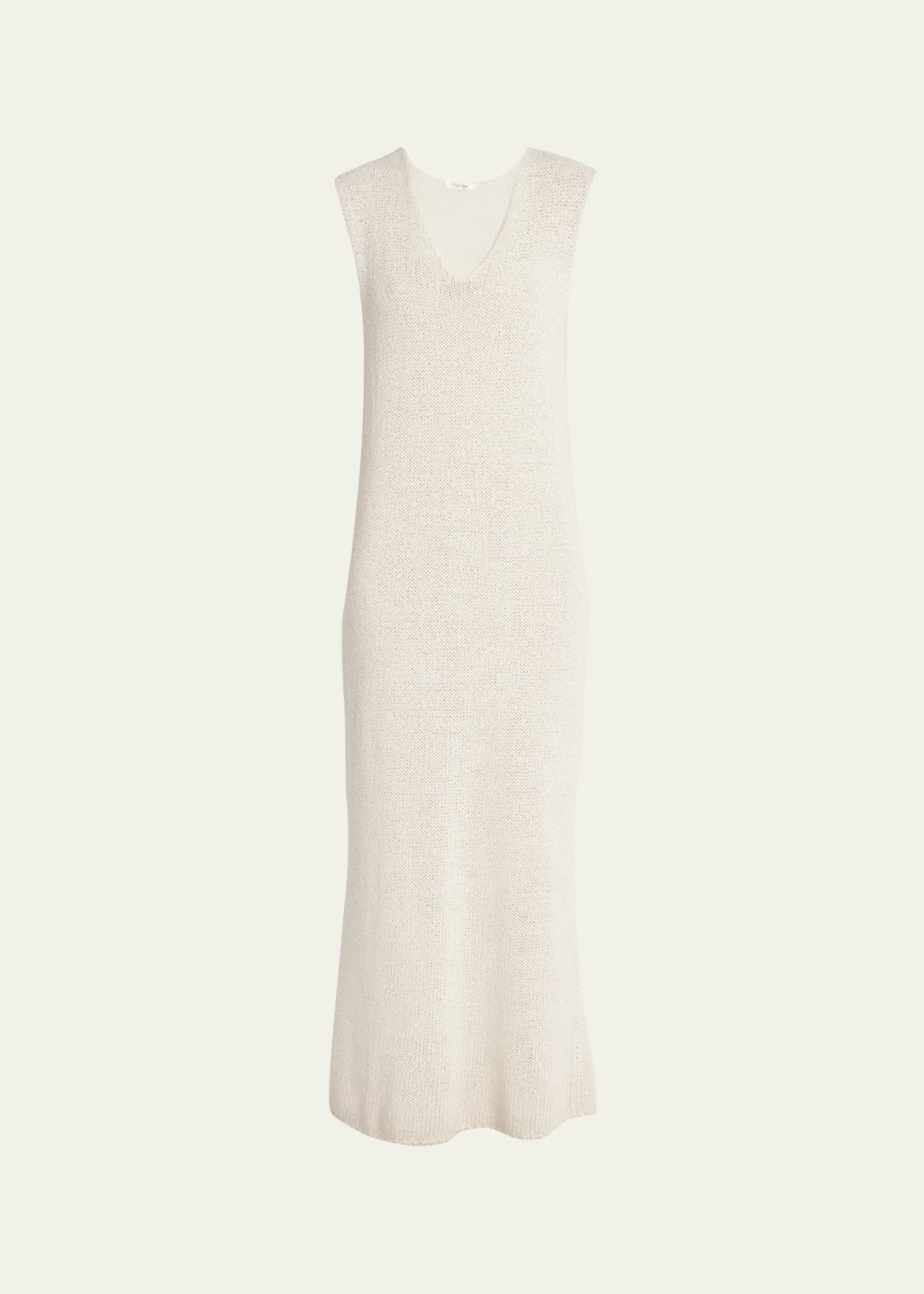 Shop The Row Folosa Open-knit Maxi Silk Dress In White