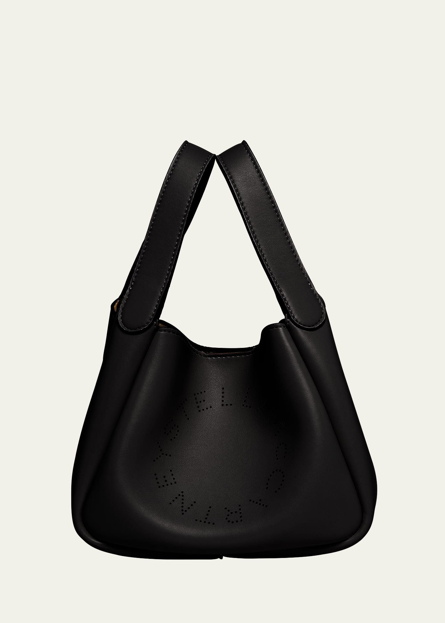 Shop Stella Mccartney Logo Alter Mat Vegan Leather Crossbody Bag In Black