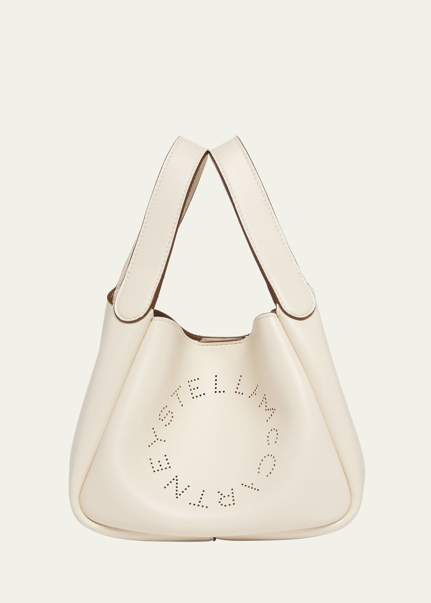 Shop Stella Mccartney Logo Alter Mat Vegan Leather Crossbody Bag In Pure White