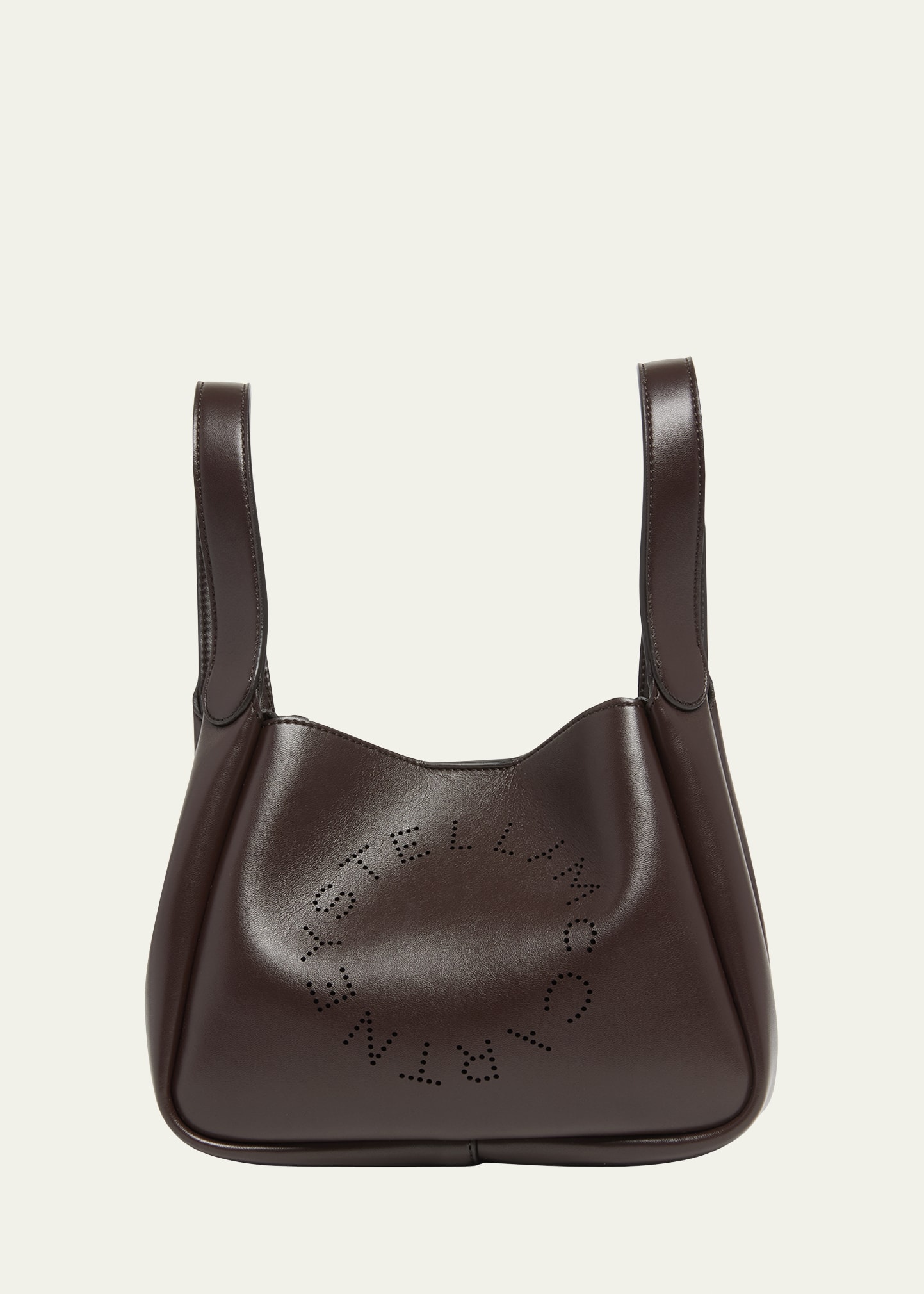 Shop Stella Mccartney Logo Alter Mat Vegan Leather Crossbody Bag In 2012 Chocolate Br