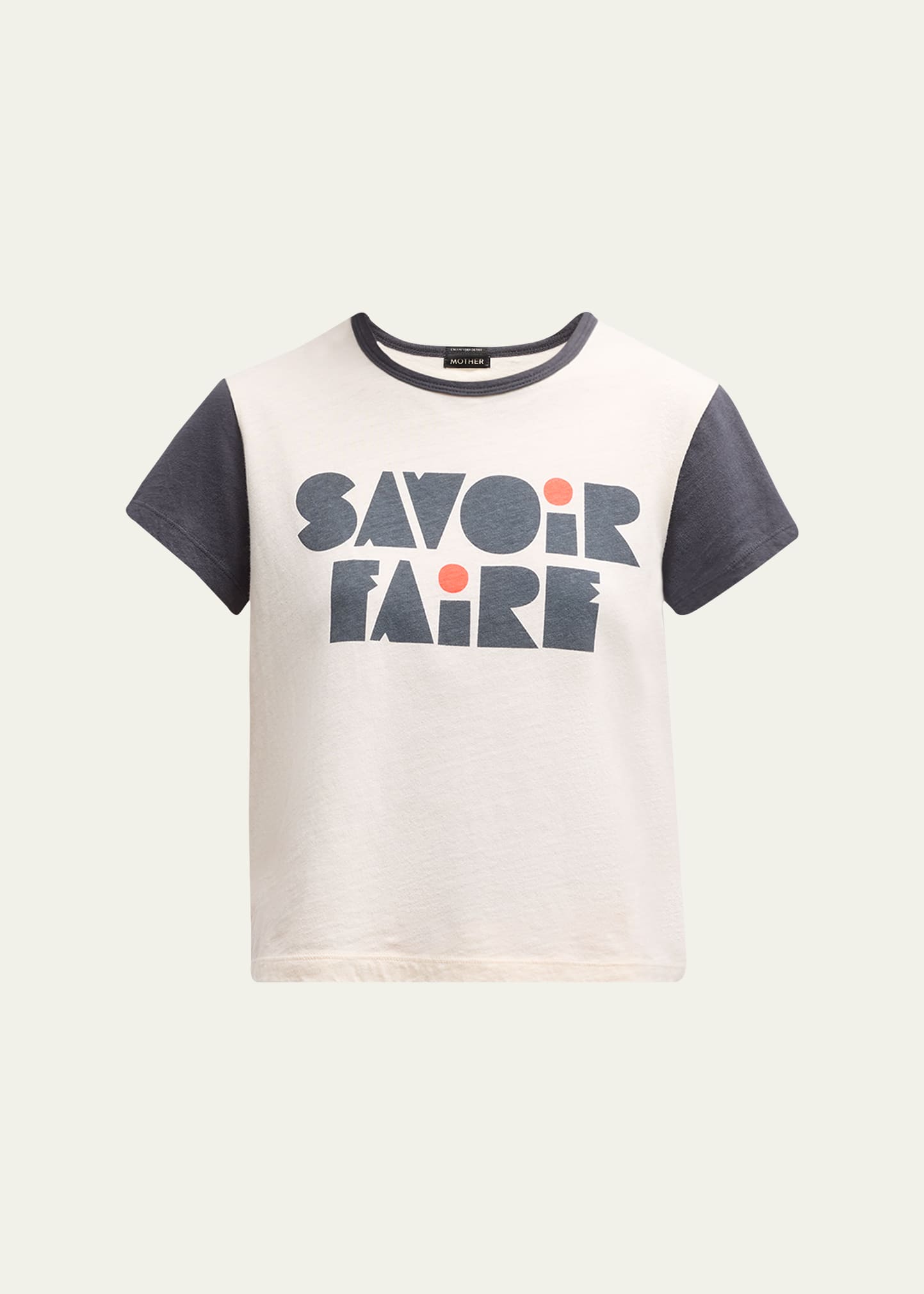 Shop Mother The Goodie Goodie Ringer Tee In Saviore Faire Svf
