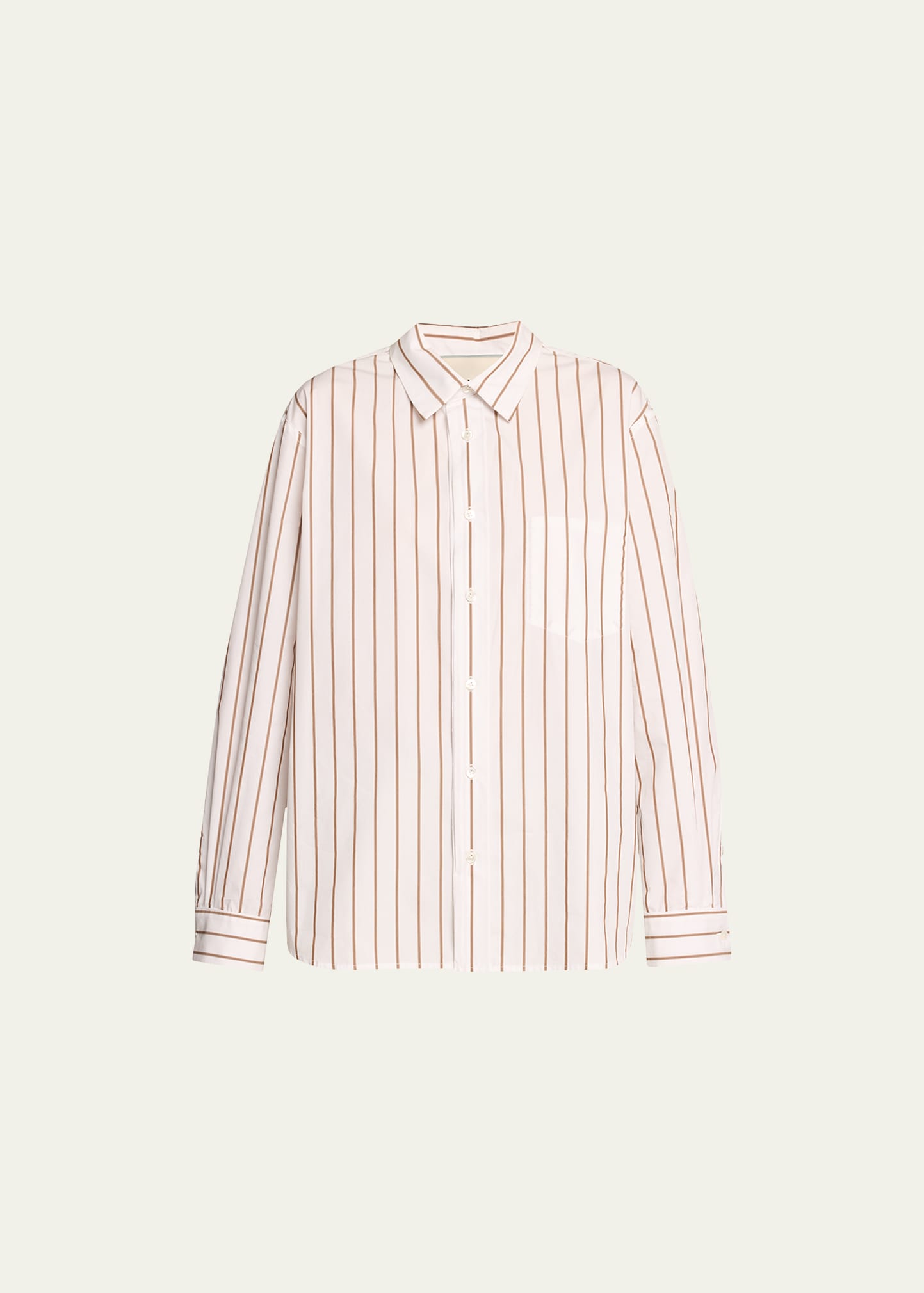 We-ar4 Inside Out Striped Shirt In White Multi