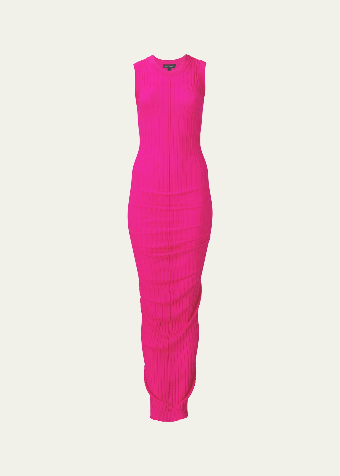 MARC JACOBS RIBBED WOOL TWISTED BODY-CON DRESS