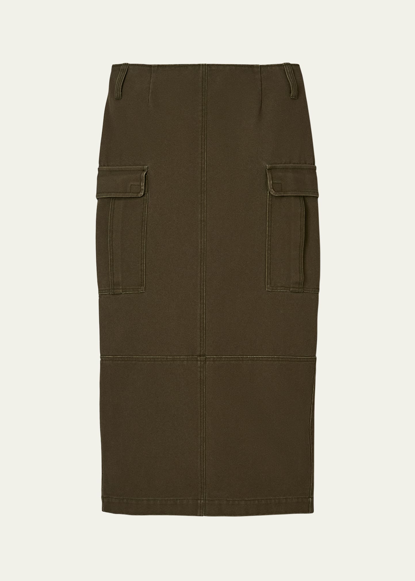 MARC JACOBS CARGO CANVAS PENCIL MIDI SKIRT