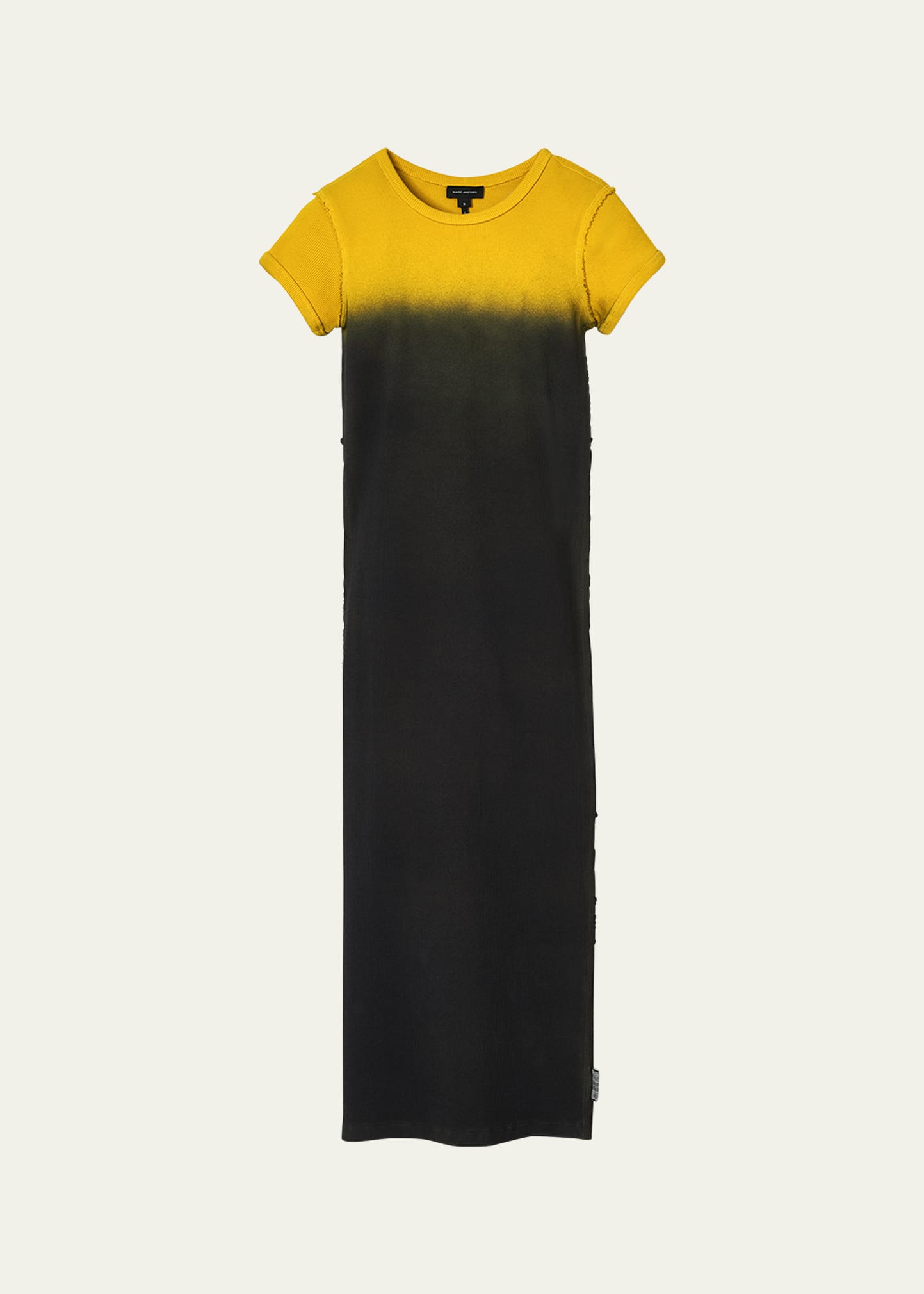 Shop Marc Jacobs Grunge Spray Shrunken Tee Midi Dress In Black Citrine