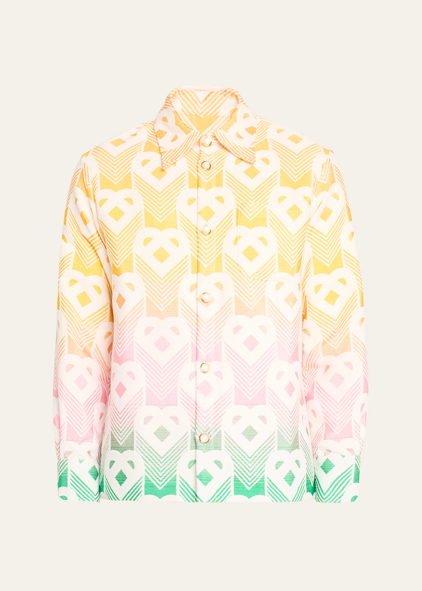 Casablanca Multicolor 'gradient Flying Heart' Jacket In Gradient Flying