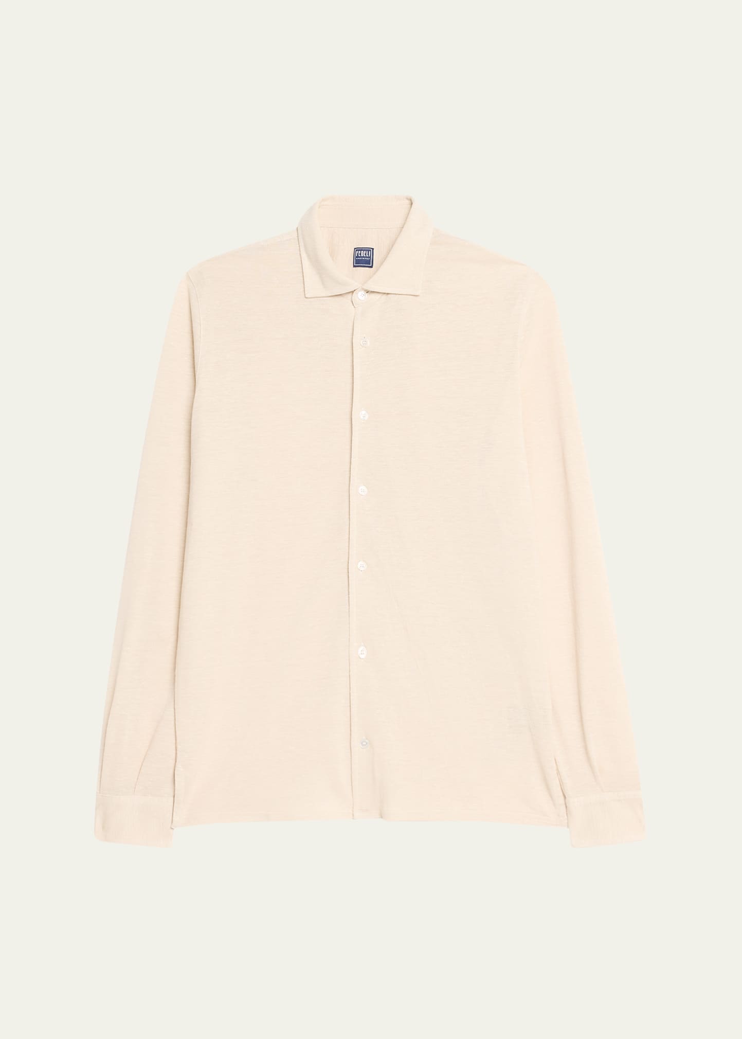 Fedeli Men's Linen-cotton Pique Polo Shirt In Beige