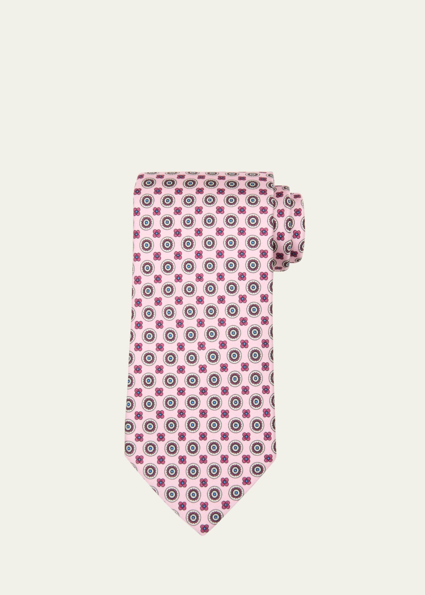 Men's Floral-Print Silk Tie