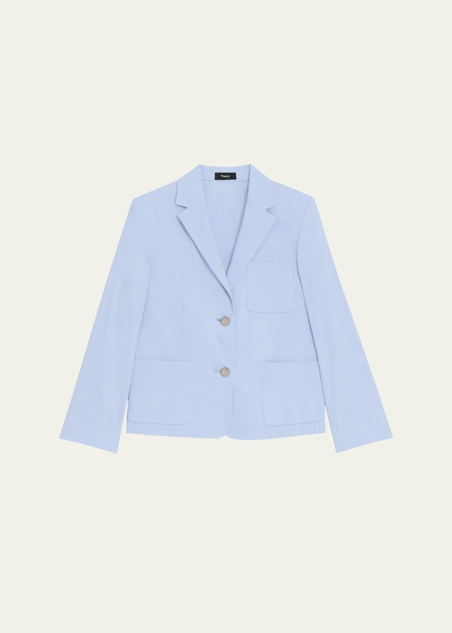 Theory Shrunken Patch Pocket Jacket In Skylight