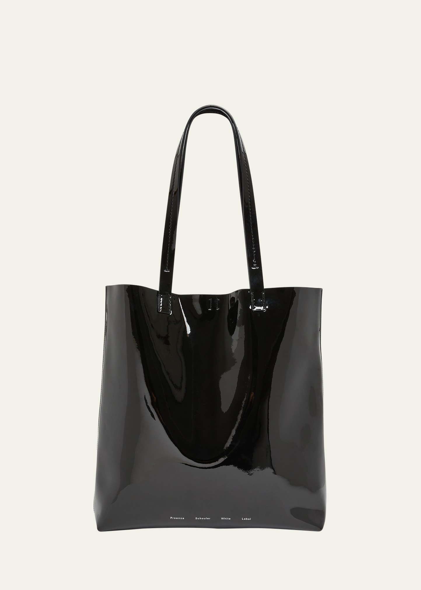 Proenza Schouler White Label Walker Patent Leather Tote Bag In Black