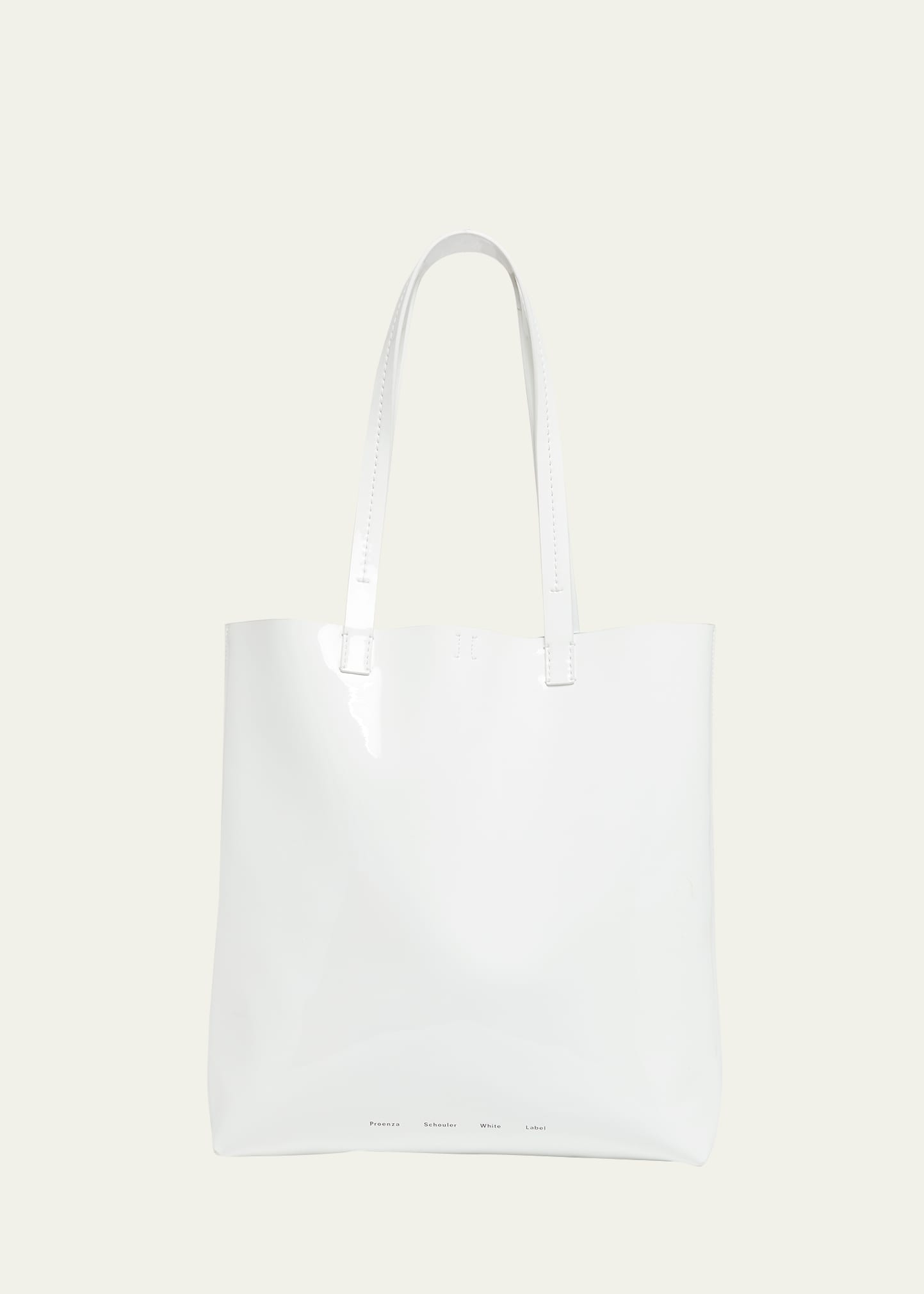 Proenza Schouler White Label Walker Patent Leather Tote Bag In Optic White