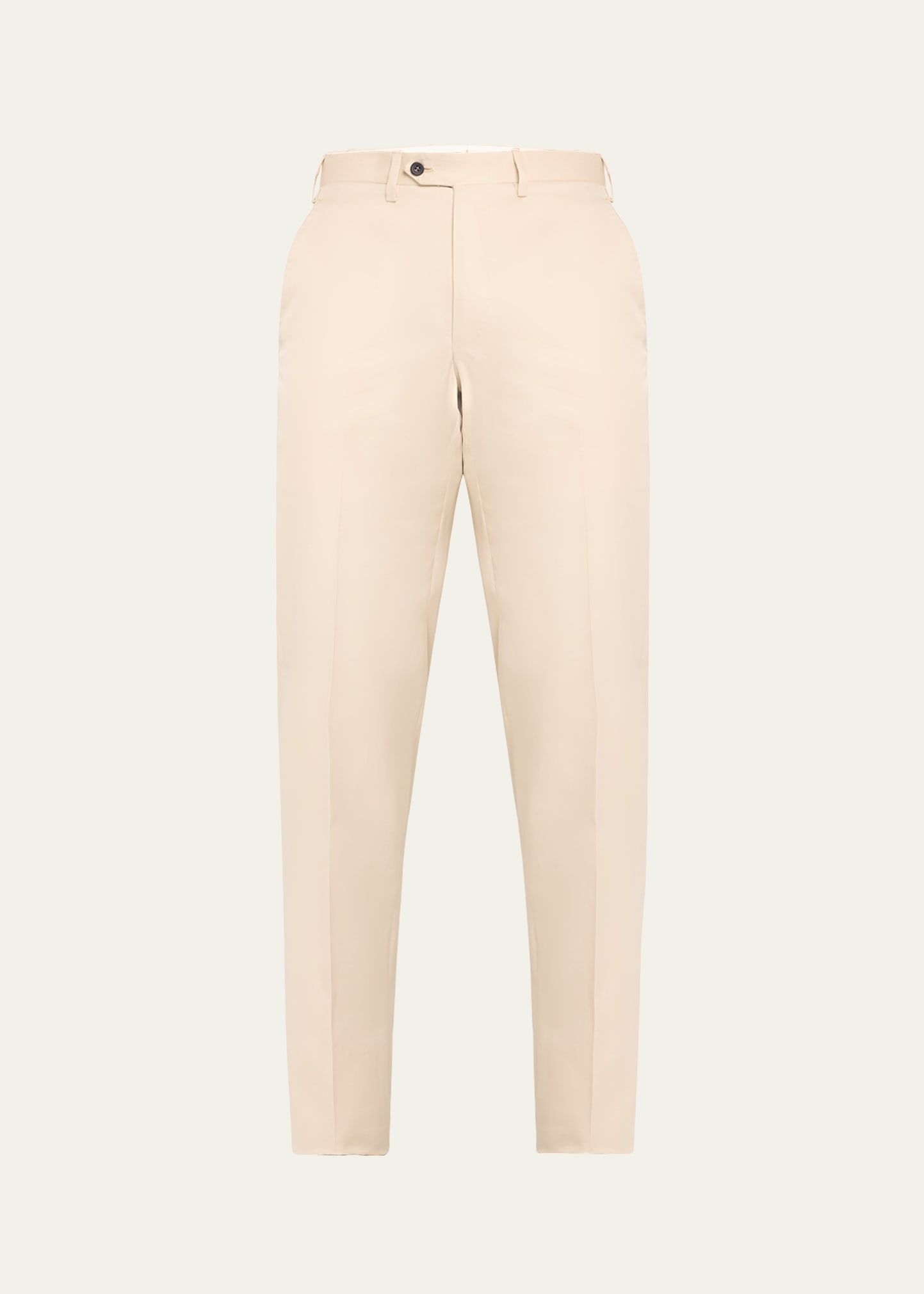 KITON MEN'S WOOL TWILL TROUSERS 