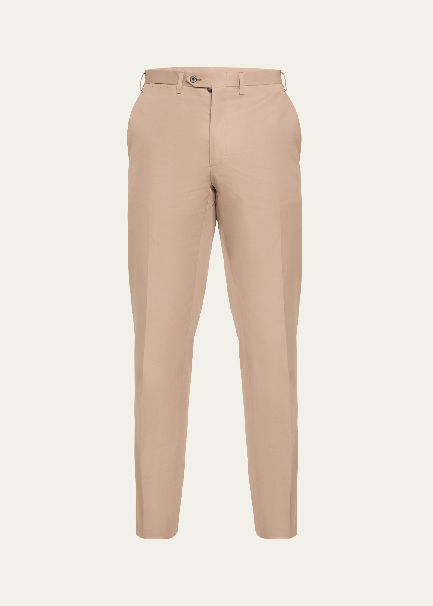 KITON MEN'S WOOL TWILL TROUSERS 